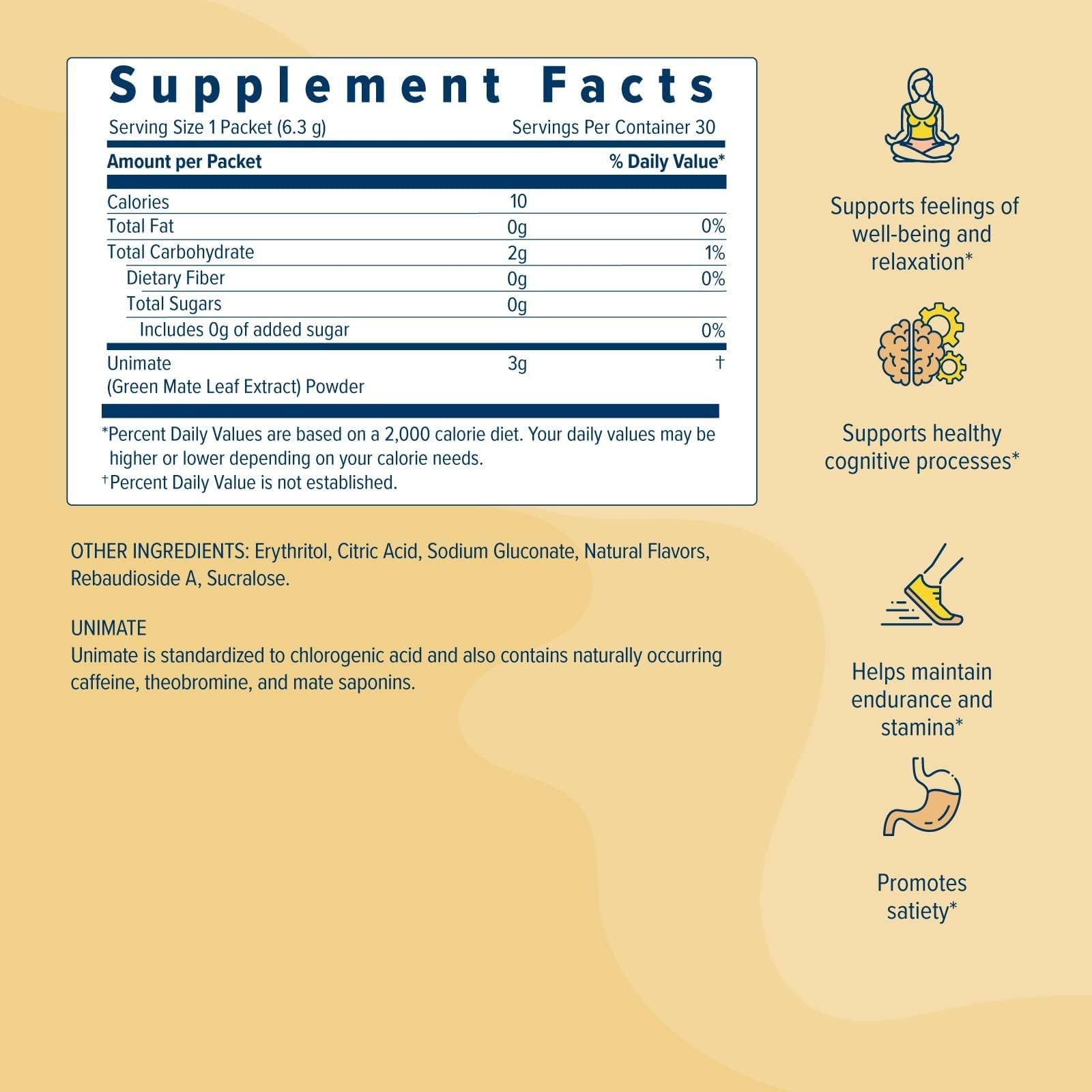 Unicity UNIMATE (Lemon Ginger, 30 Pouches) Unicity buy supplements canada