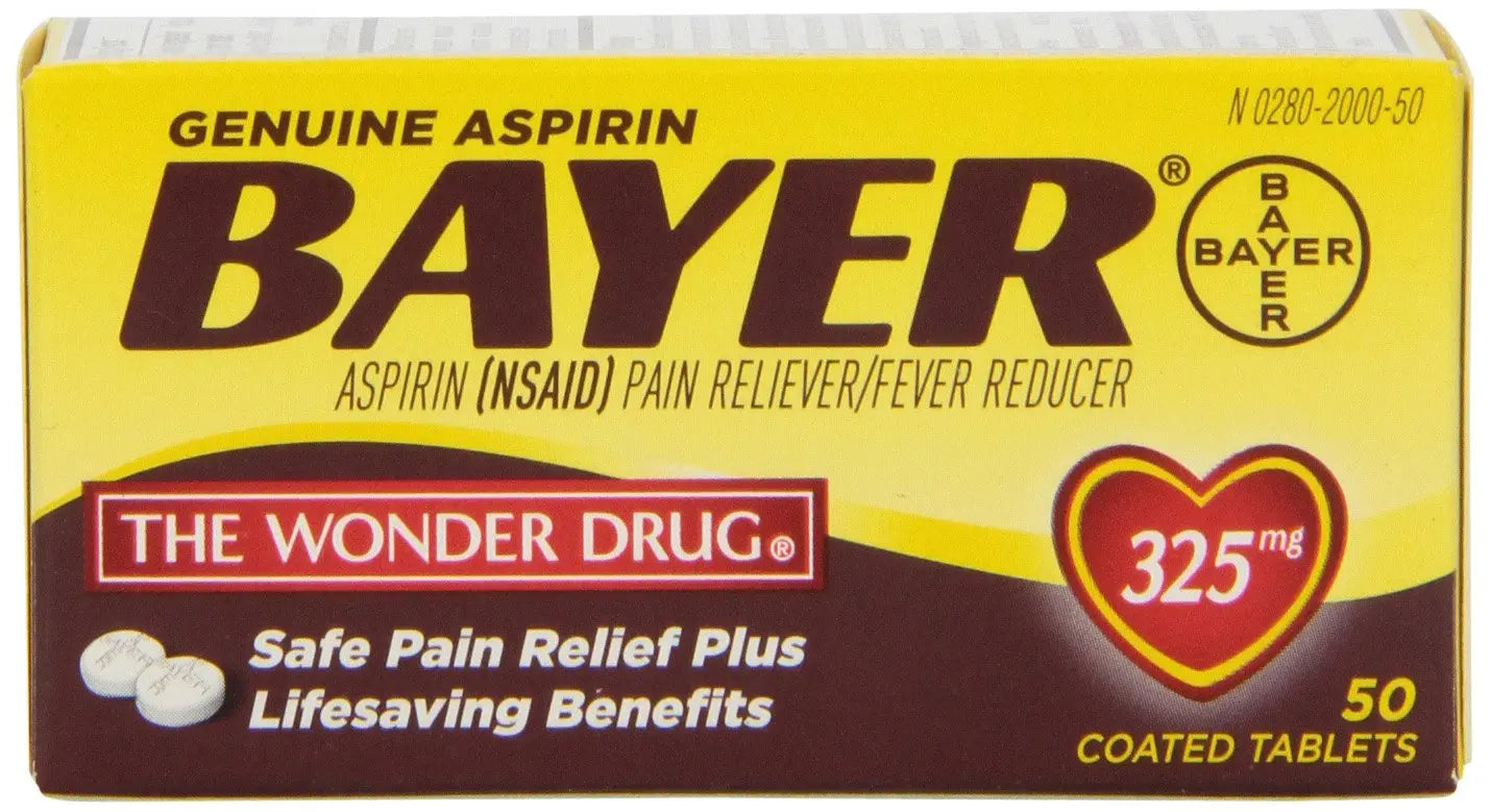 Genuine Bayer Aspirin 325mg Tablets, 50-Count (Pack of 2) Bayer buy supplements canada