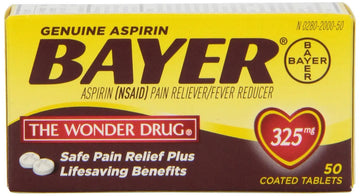Genuine Bayer Aspirin 325mg Tablets, 50-Count (Pack of 2) Bayer buy supplements canada