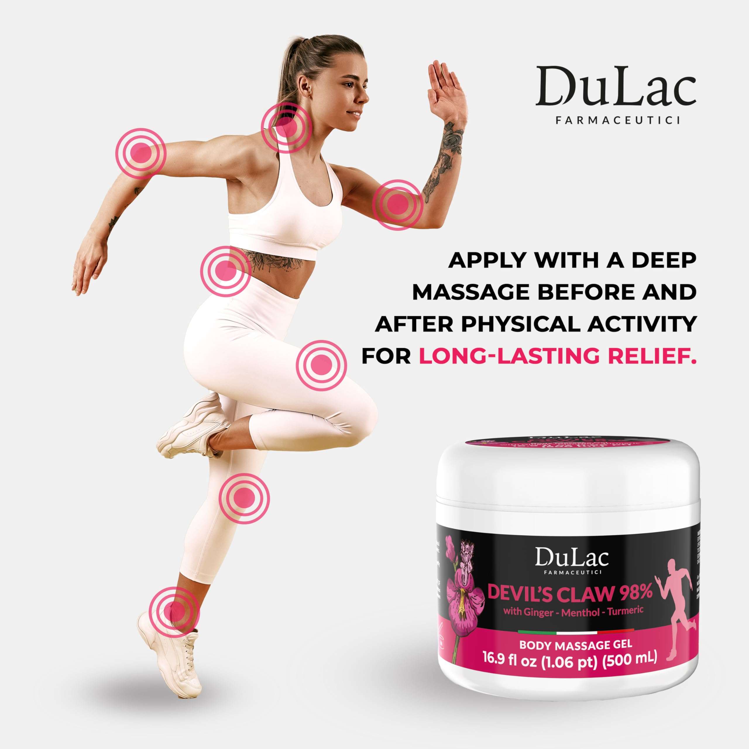 Dulac - Devil's Claw 98% Cream Maximum Strength 16.9 Fl Oz, Natural Joint and Muscle Comfort Cream, Enriched with Menthol for Cool Effect DULÀC FARMACEUTICI 1982 buy supplements canada