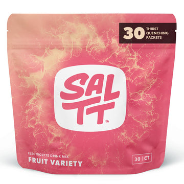 SALTT Electrolytes Powder Packets, Fruit Variety Pack (30 Packets) - Magnesium, Potassium, Sodium, Trace Minerals - Vegan, Sugar Free, Gluten Free - Travel Essentials - Made in USA Keto Chow buy supplements canada