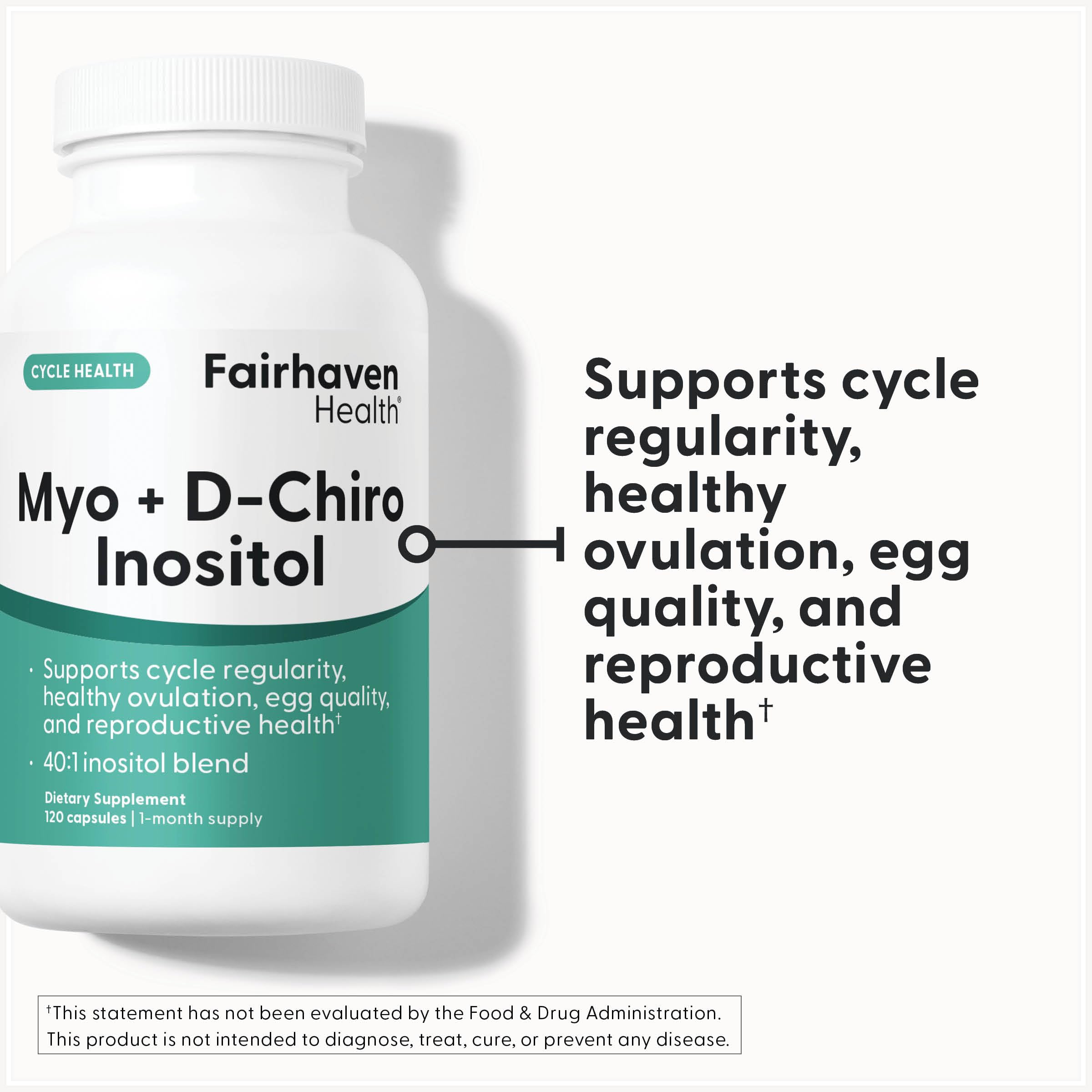Fairhaven Health Myo-Inositol and D-Chiro Inositol Supplement for Women | 40:1 Ratio | Female Fertility Supplement for Women and Hormone Balance* | Vegan | 120 Myo & D-Chiro Inositol Capsules Fairhaven Health buy supplements canada