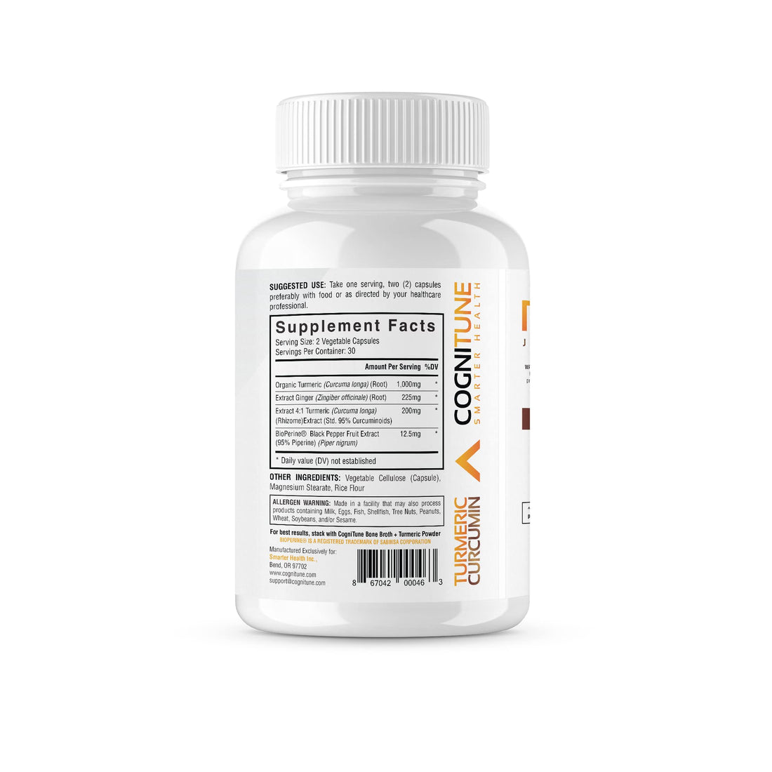 Organic Turmeric & Ginger Capsules - Turmeric Curcumin with Ginger & BioPerine, 95% Curcuminoids - Joint, Digestion, Immunity Support, Black Pepper Extract for Increased Absorption CogniTune buy supplements canada