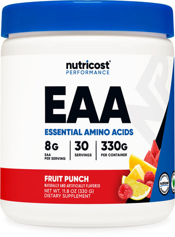 Nutricost EAA Powder 30 Servings (Fruit Punch) - Essential Amino Acids - Non-GMO, Gluten Free, Vegetarian Friendly Nutricost buy supplements canada