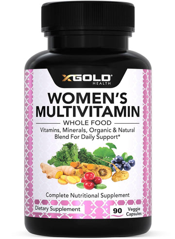 Vegan Women's Daily Multivitamin 50 Plus with Organic WholeFood Based Natural Ingredients, Ginger, Maca, Multi-Vitamin B Complex & More X Gold Health buy supplements canada