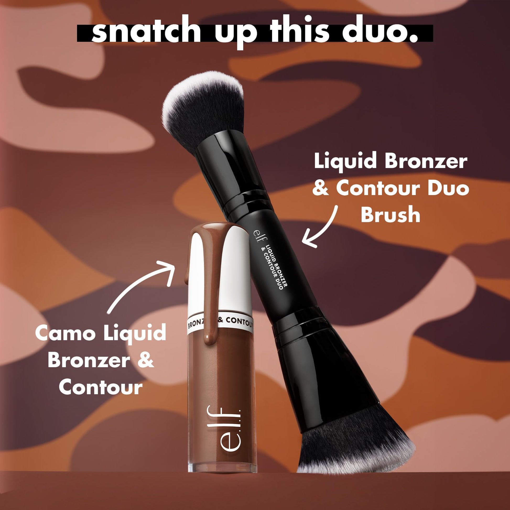 e.l.f. Liquid Bronzer & Contour Duo Brush, Silky Highly Pigmented Formula with Dual-ended Makeup Brush, Synthetic Bristles, 100% Vegan and Cruelty-Free e.l.f. buy supplements canada