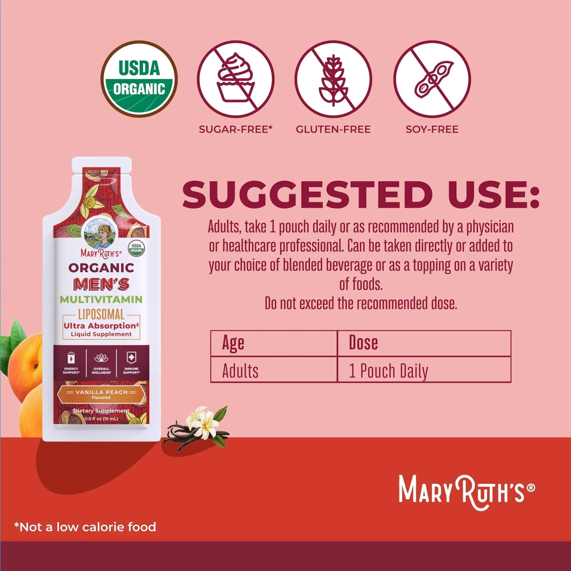 MaryRuth Organics Multivitamin for Men | USDA Organic | Sugar Free Mens Multivitamin Liposomal | Liquid Vitamins for Men | MARYRUTH'S buy supplements canada