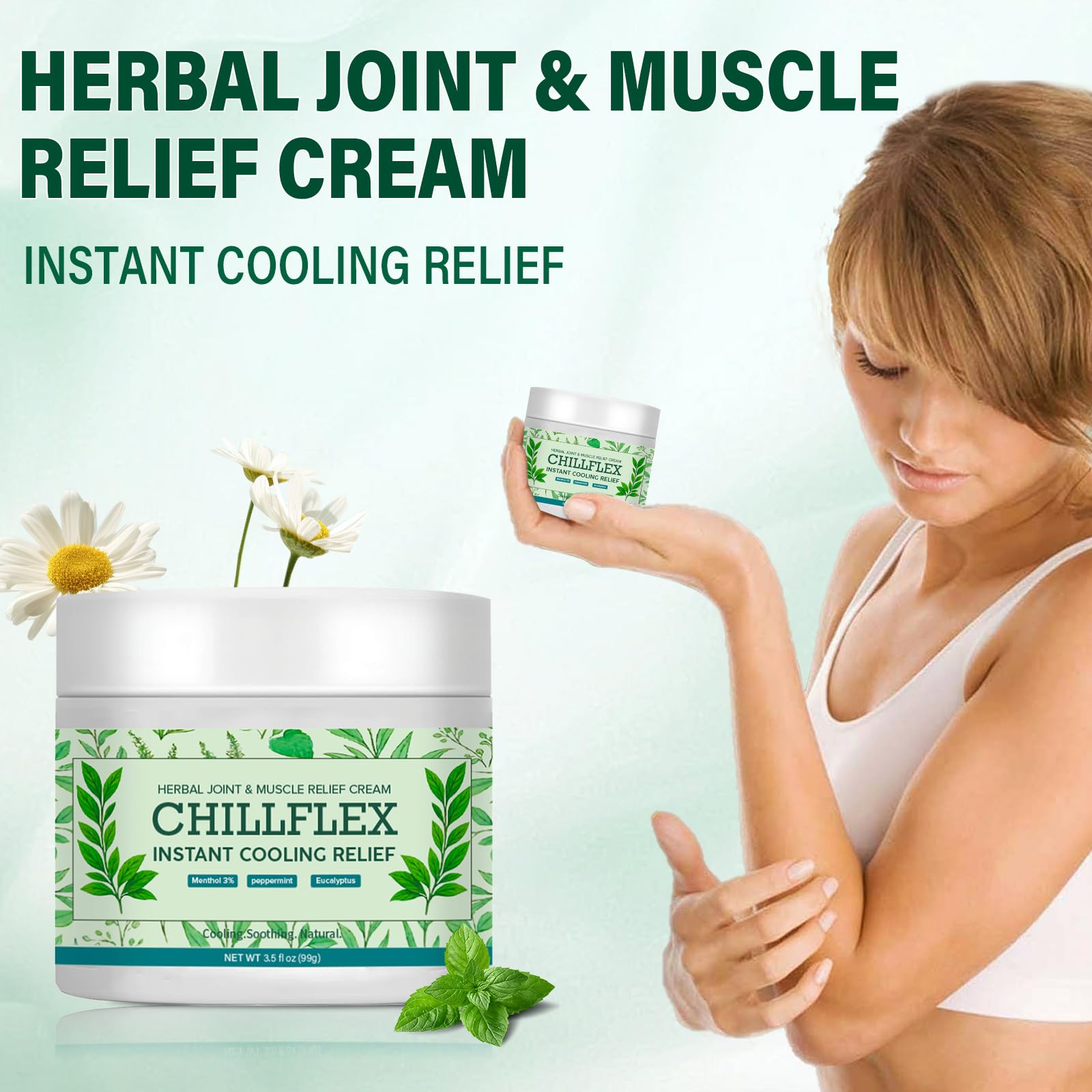 Menthol Soothing Cream, 3.5 Oz Joint Activities Throughout The Body, Cooling Soothing Ointment for Muscle, Head, Lumbar, Neck, Hands and Feet, 2 Pack CLORISLAND buy supplements canada