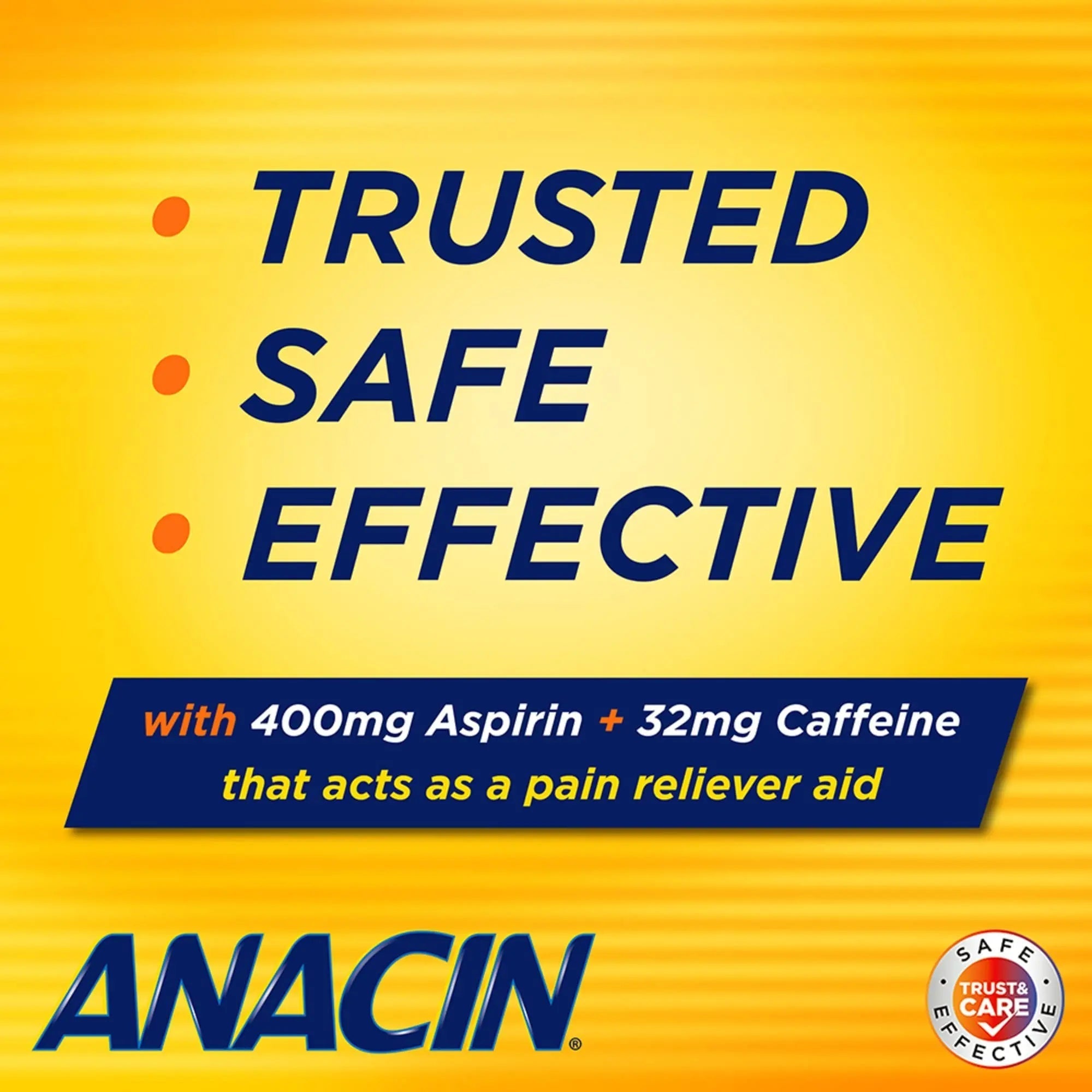 Anacin Aspirin & Caffeine Fast Pain Relief, Eases Minor Aches and Pains Due to Headache, Muscle Aches & Arthritis, 300 Count ANACIN buy supplements canada