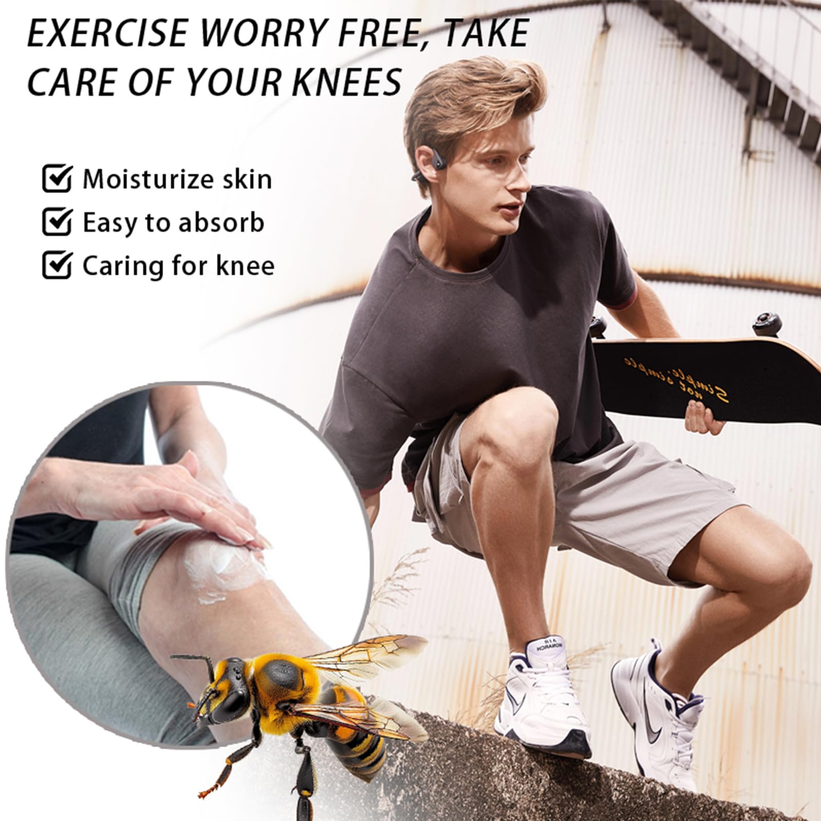 Bee Venom Joint Cream for Knees & Joints - Lightweight Moisturizing Cream for Dry Skin, Fast Absorbing & Non-Greasy Formula - Supports Comfortable Movement (2.116OZ) Generic buy supplements canada