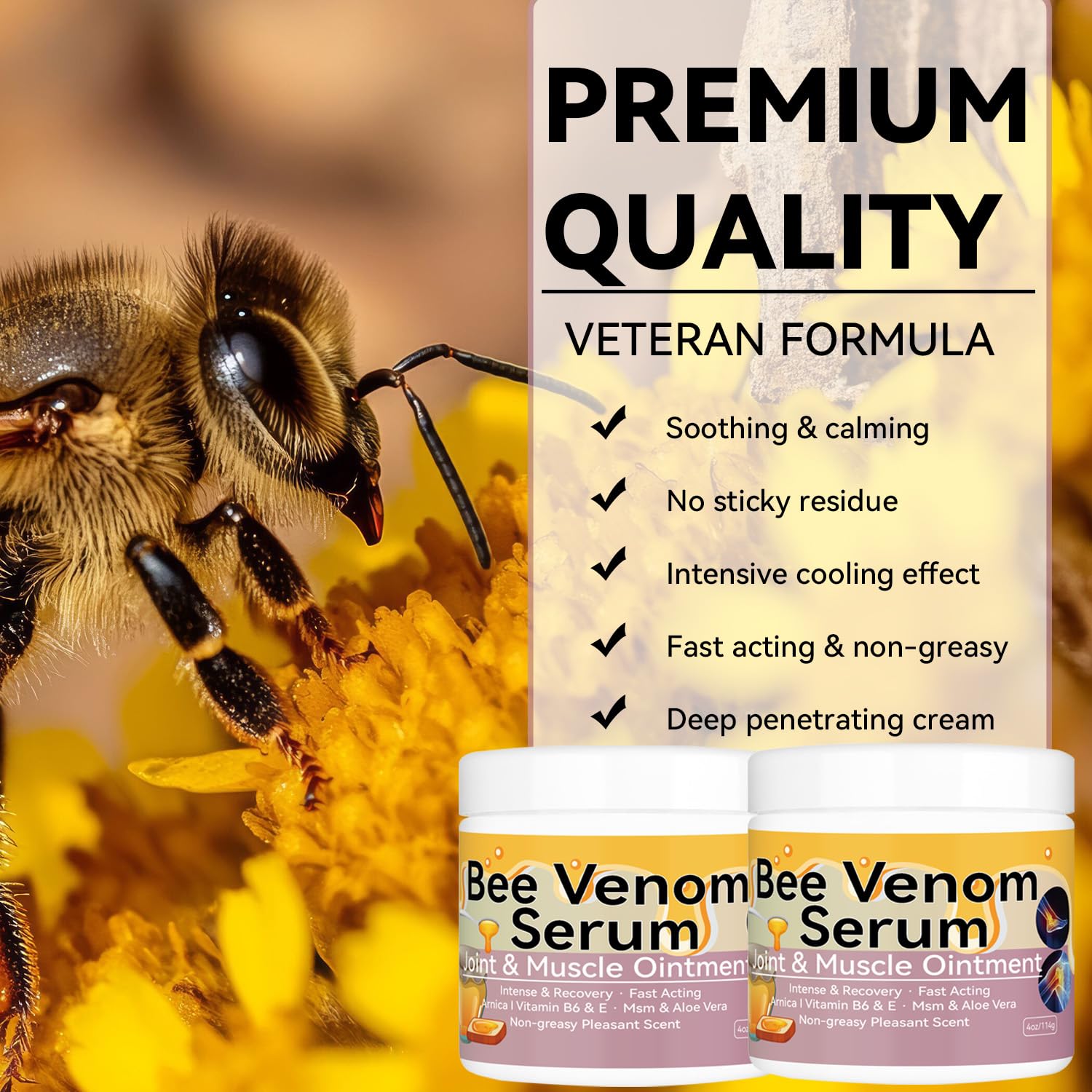 Cedonivor Bee Venom Cream, Joint & Muscle Soothing, Professional Bee Venom Joint Cream,Joint Gel - Specially for for Back, Neck, Hands, Knee Cedonivor buy supplements canada