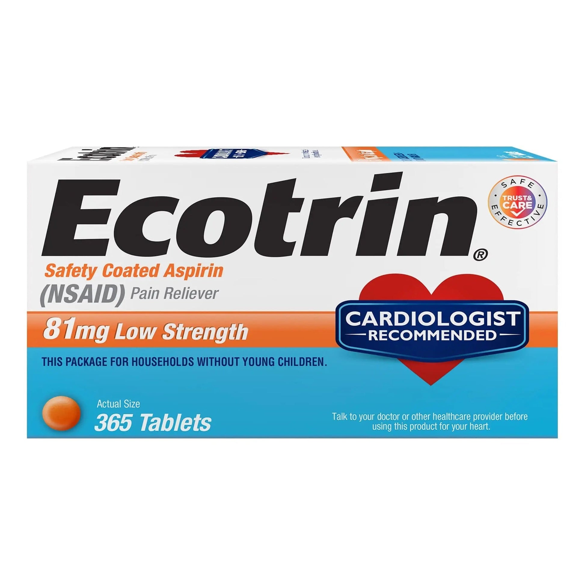 Ecotrin Low Strength Safety Coated Aspirin | NSAID | 81mg | 365 Tablets Ecotrin buy supplements canada