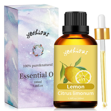 yethious Lemon Essential Oil Lemon Essential Oill for Diffuser, Perfume, Body, Skin, Hair, Candle Soap yethious buy supplements canada