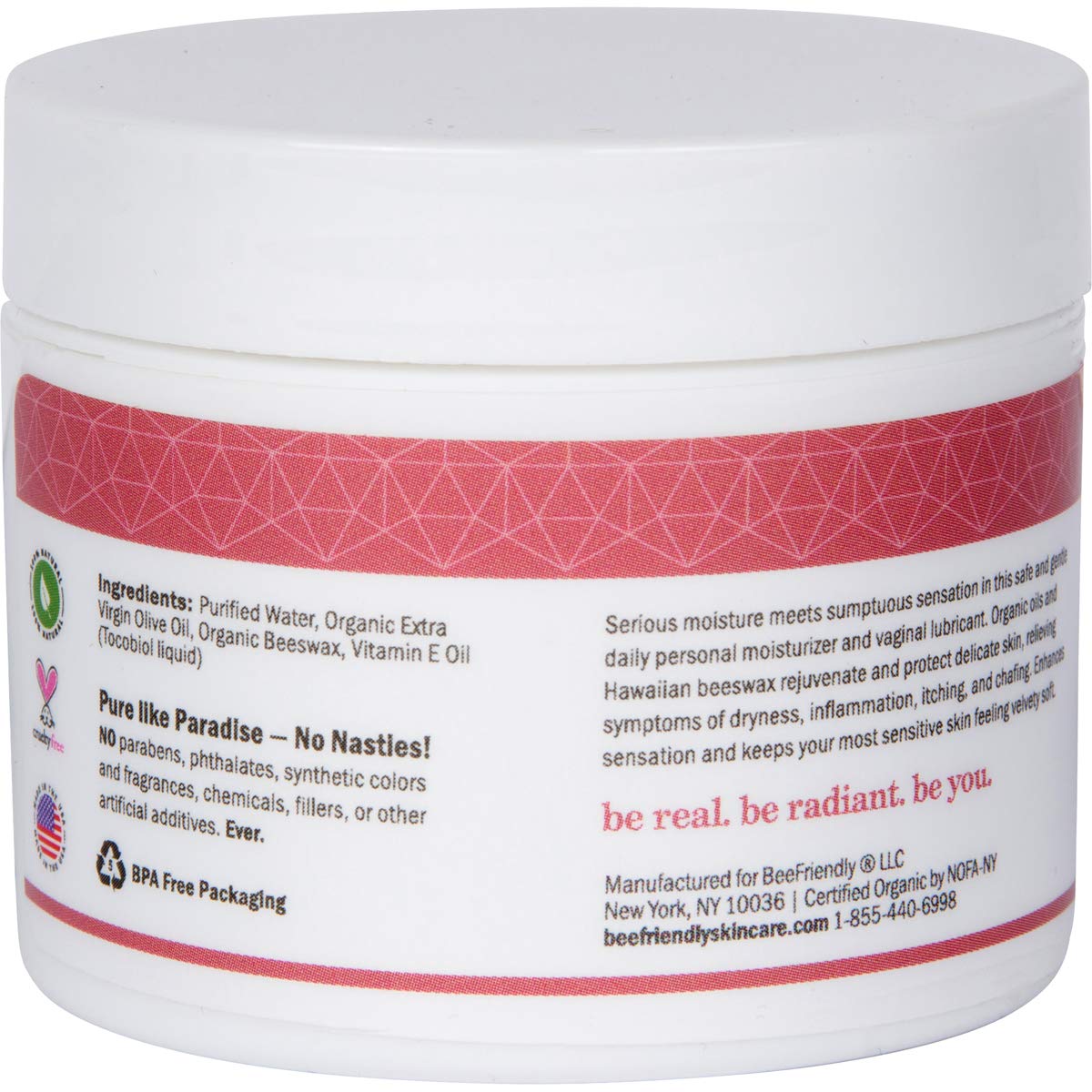BeeFriendly Organic Vaginal Moisturizer, USDA Certified, Natural Vulva Cream For Dryness BeeFriendly buy supplements canada