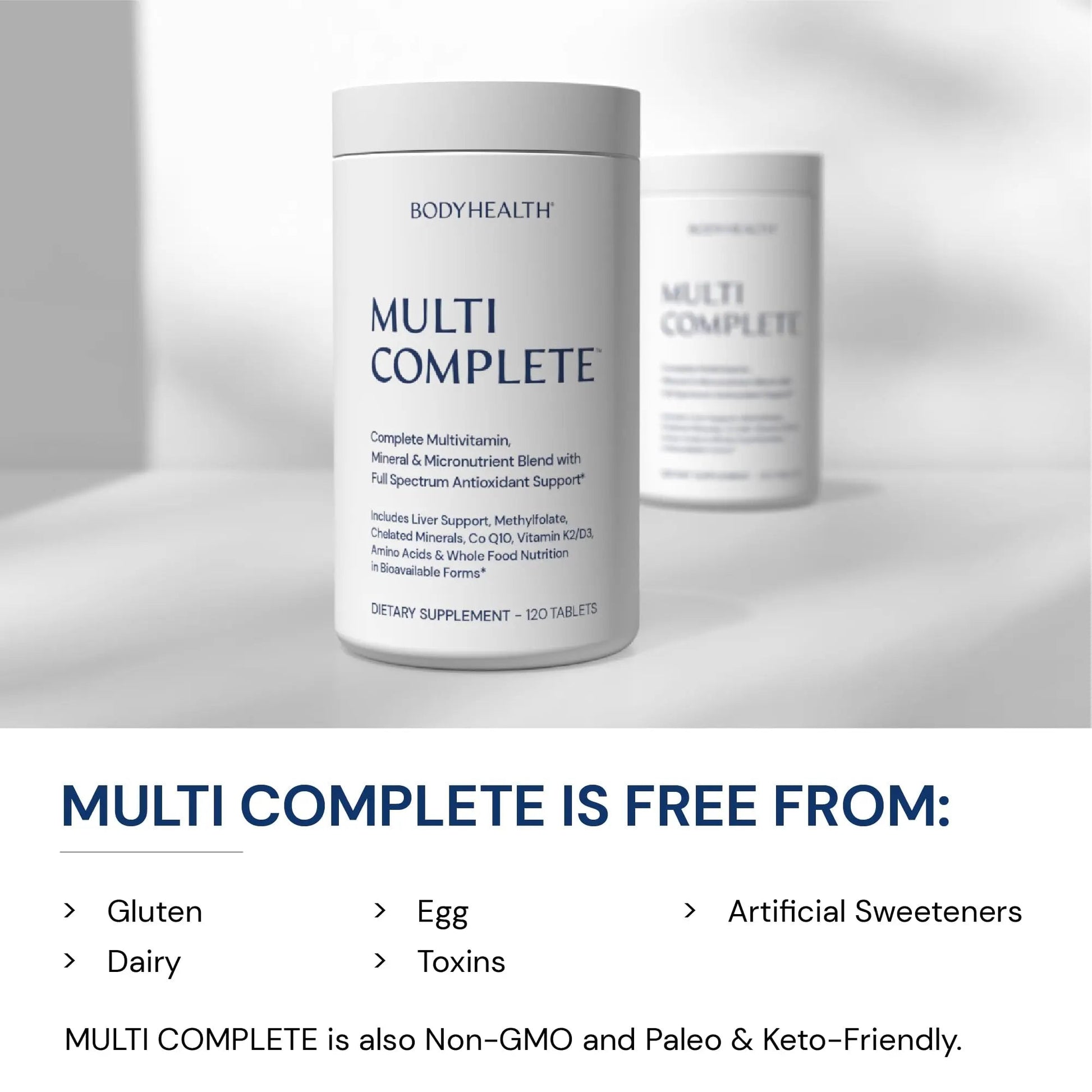 BodyHealth Multi Complete (120 Ct) Daily Multivitamin for Men and Women with Whole Foods, Minerals, Antioxidants BodyHealth buy supplements canada