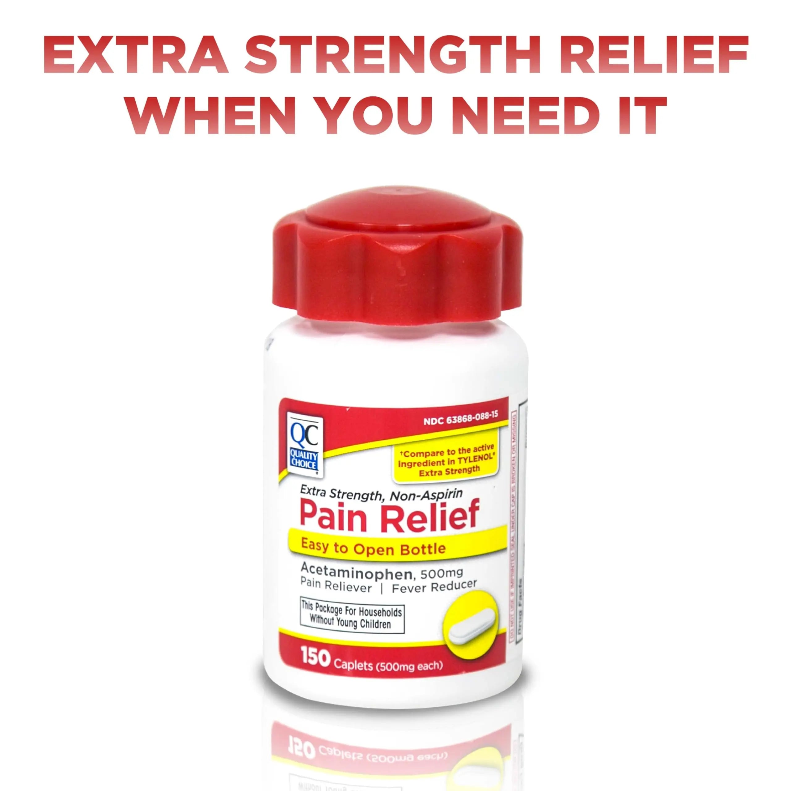 Quality Choice Easy Open Extra Strength Pain Relief, Acetaminophen 500mg Extra Strength, Pain Reliever and Fever Reducer for Headache, Backache, Toothache and Muscle Aches, 150 Count Bottle. Quality Choice buy supplements canada