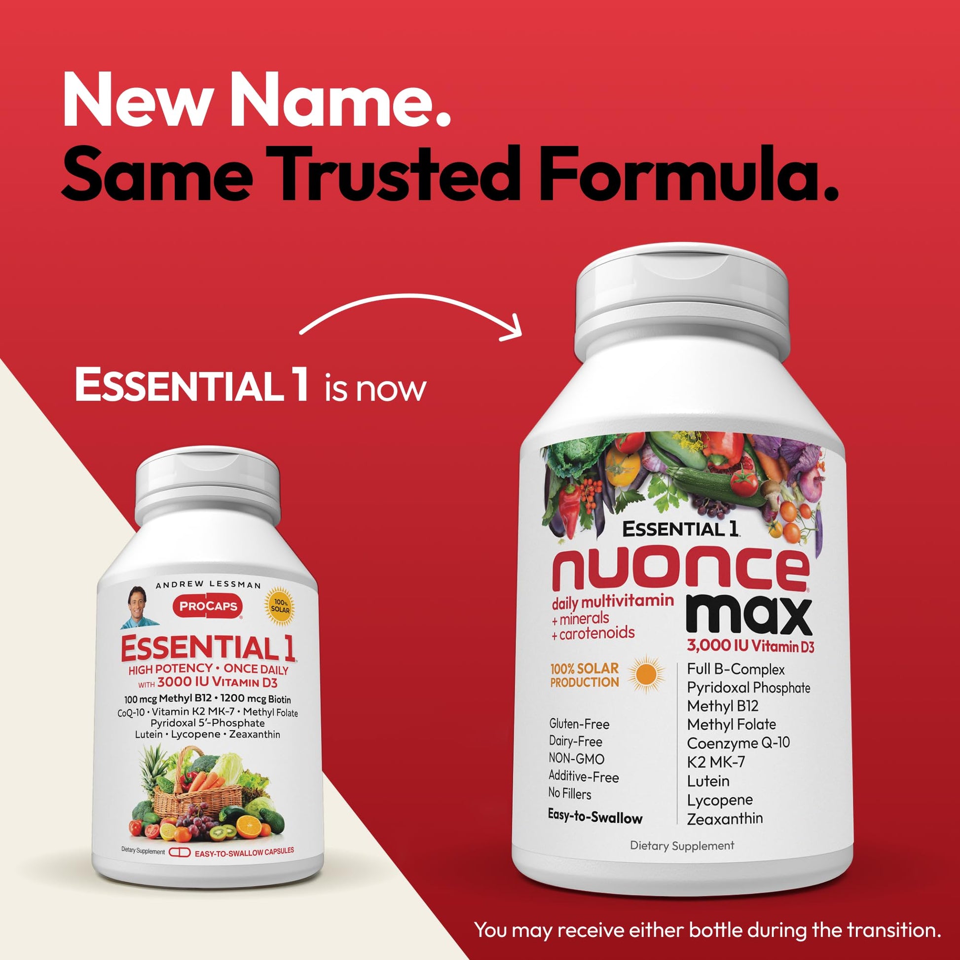 ANDREW LESSMAN Essential-1 nuonce max Multivitamin 3000 IU Vitamin D3 360 Small Capsules. 100 mcg Methyl B12 ANDREW LESSMAN buy supplements canada