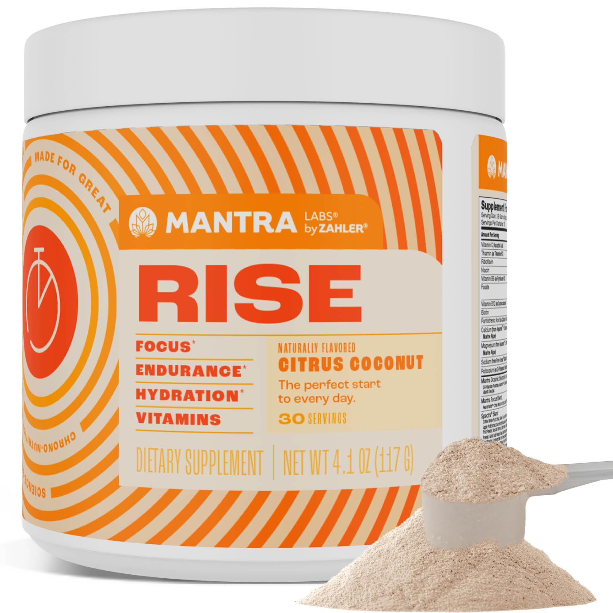 Zahler Mantra Rise, The Energy and Focus Supplement, Citrus Coconut Flavored, 30 Servings. Zahler buy supplements canada