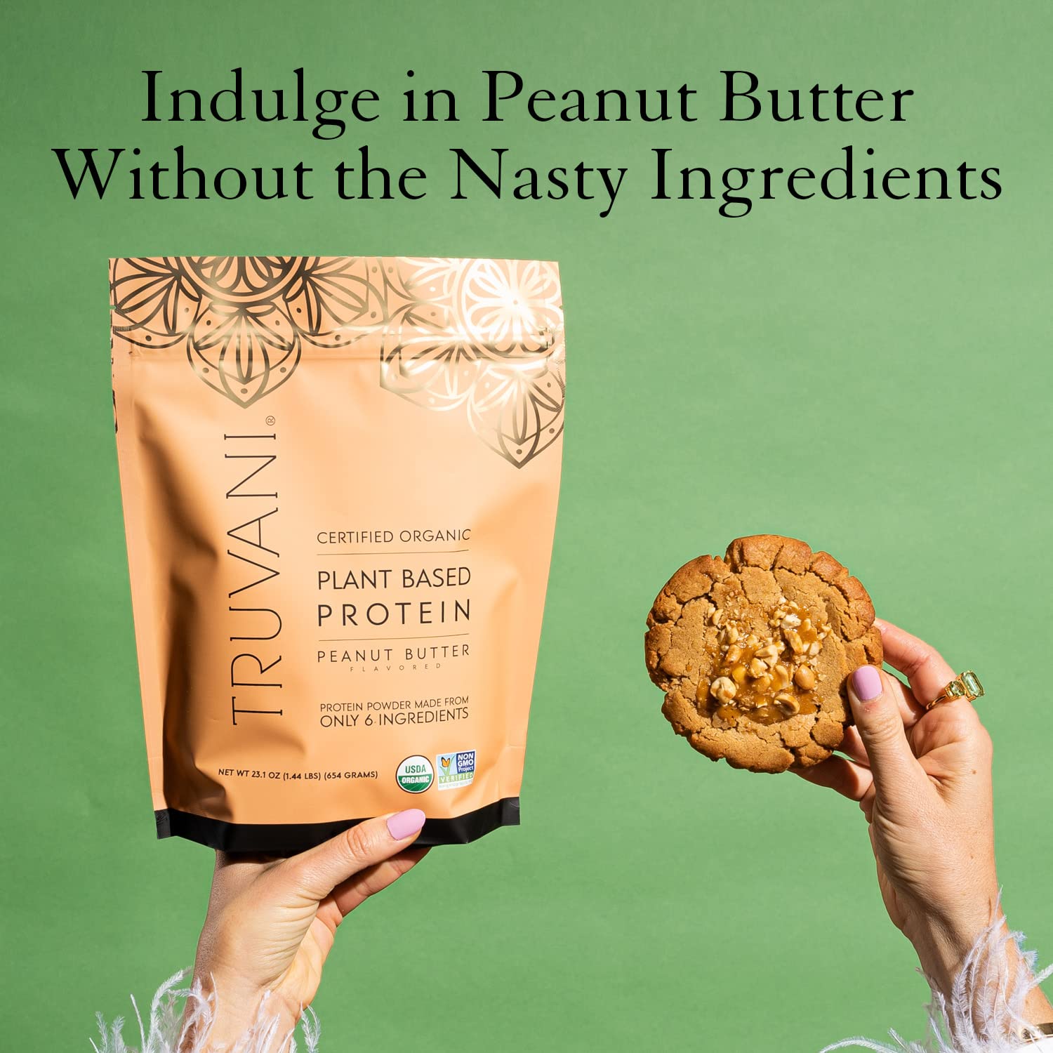 Truvani Organic Vegan Protein Powder Peanut Butter - 20g of Plant Based Protein, Powder Truvani buy supplements canada