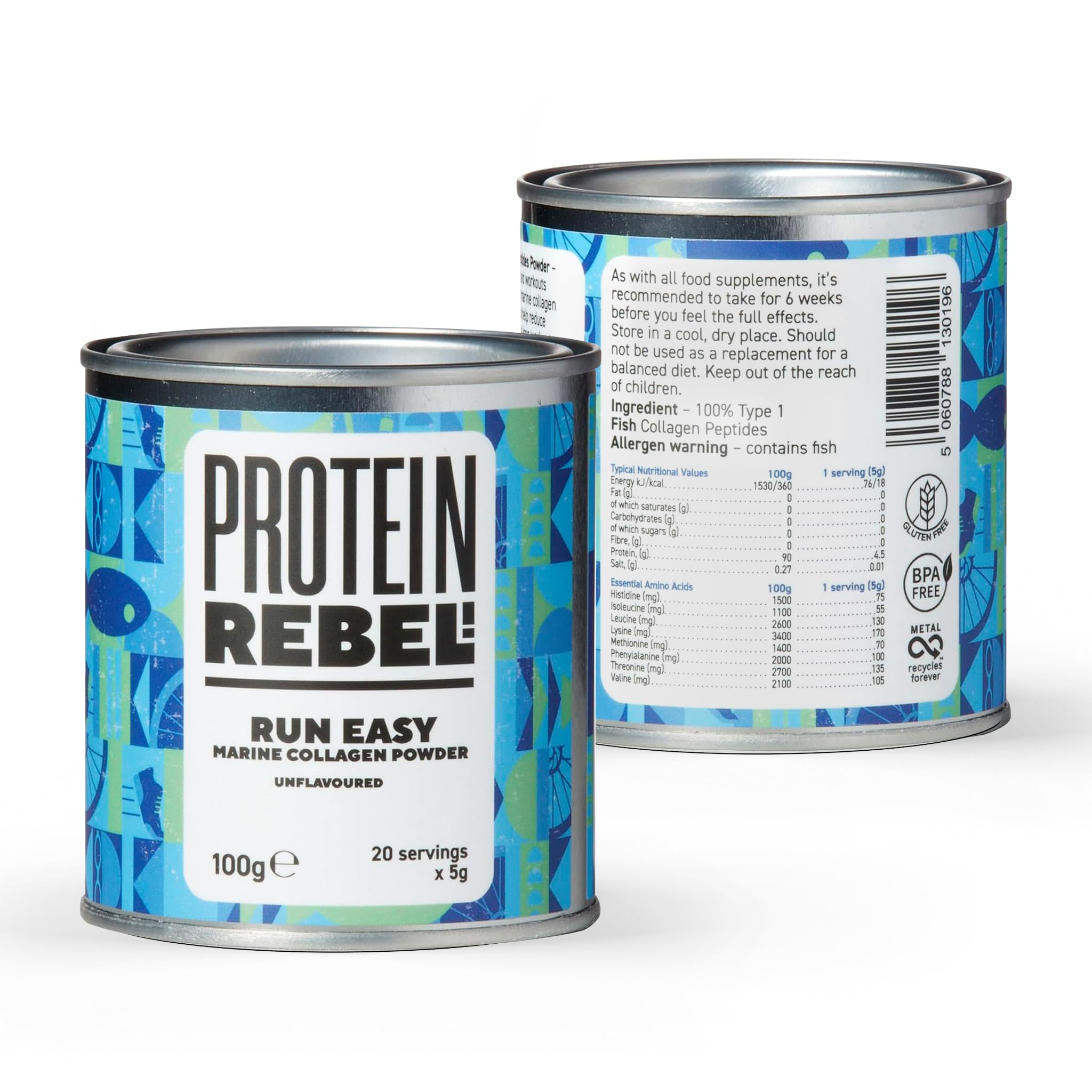 Protein Rebel - Run Easy Marine Collagen Powder for Running, Joint Support - Unflavoured Powder Collagen Protein Rebel buy supplements canada