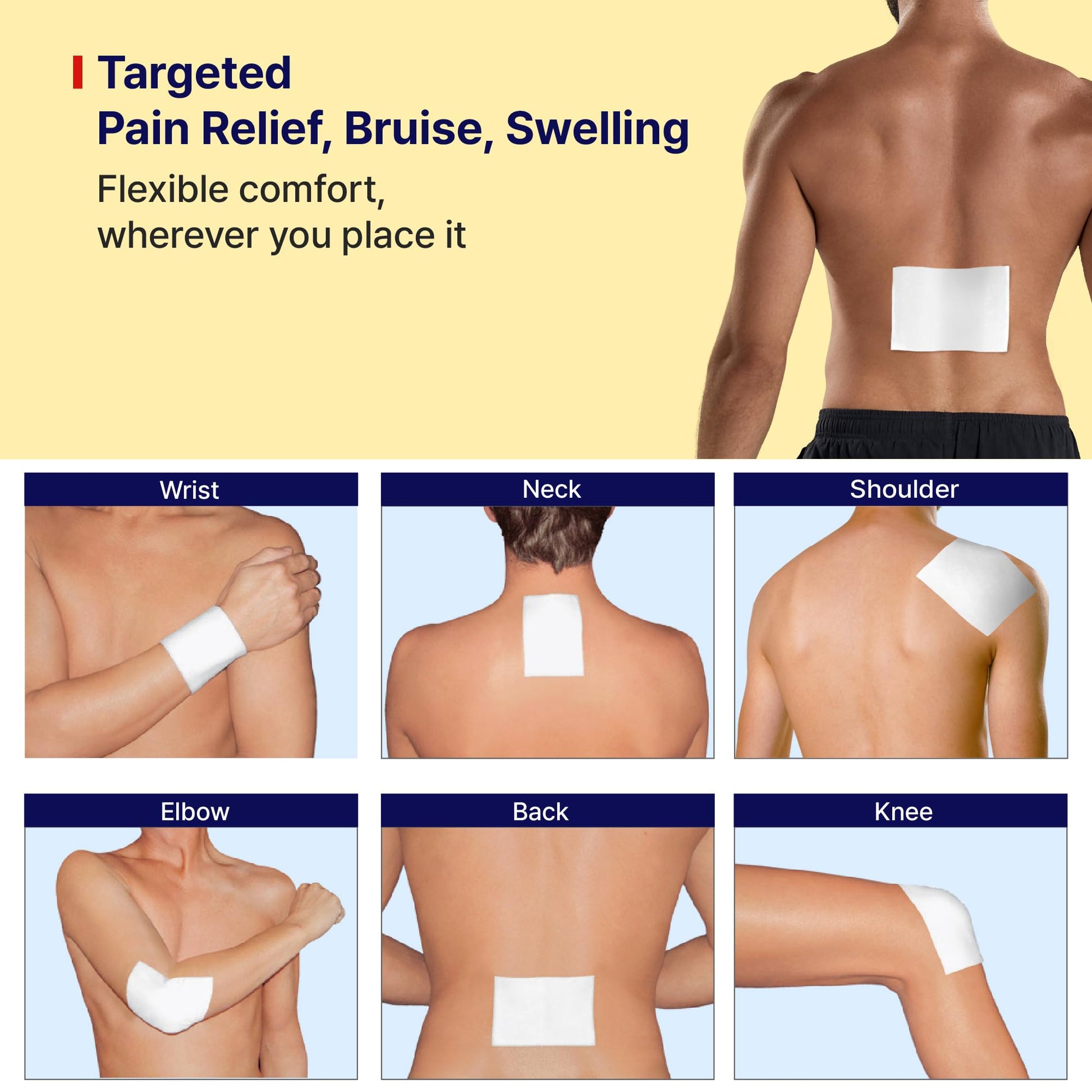 Arnica Hydrogel Pain Relief Patches | Natural Relief for Muscle, Joint, Bruises & Swelling | Flexible, Non-Greasy & Long-Lasting | Great for Back, Knee & Neck Pain (3.9"x4.7", 10, Count) Wooshin Labottach buy supplements canada
