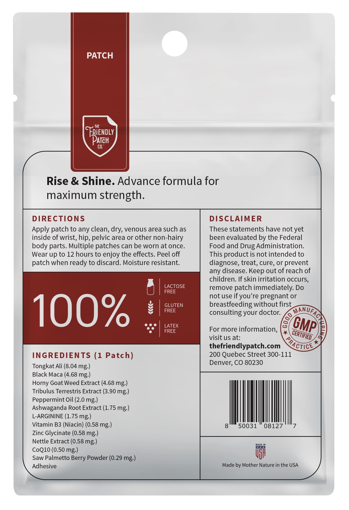Relief Day & Rise & Shine Patch Bundle - Arnica, White Willow Bark, Tongkat Ali, Horny Goat Weed, Saffron & Peppermint for Soreness, Strength, and Performance Support - 16 Plant-Powered Patches for Me The Friendly Patch CO. buy supplements canada