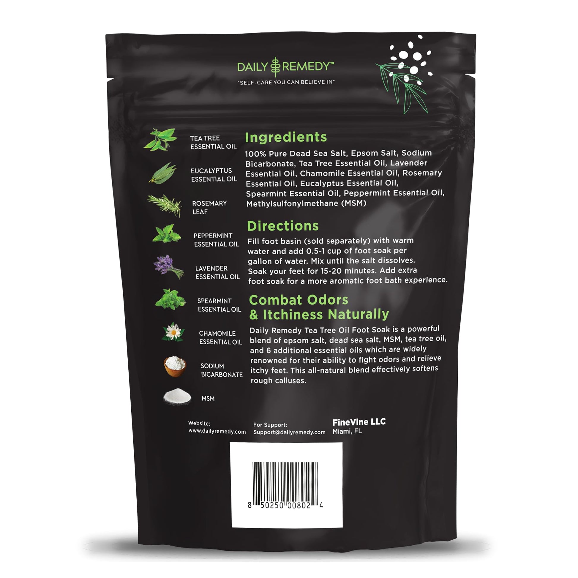 Tea Tree Oil Foot Soak with Epsom Salt - Made in USA - for Toenail Athletes Foot DAILY REMEDY buy supplements canada