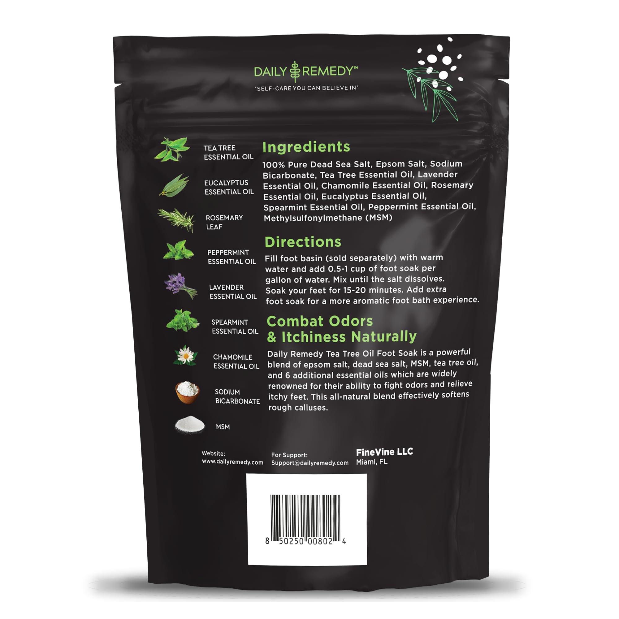 Tea Tree Oil Foot Soak with Epsom Salt - Made in USA - for Toenail Athletes Foot DAILY REMEDY buy supplements canada
