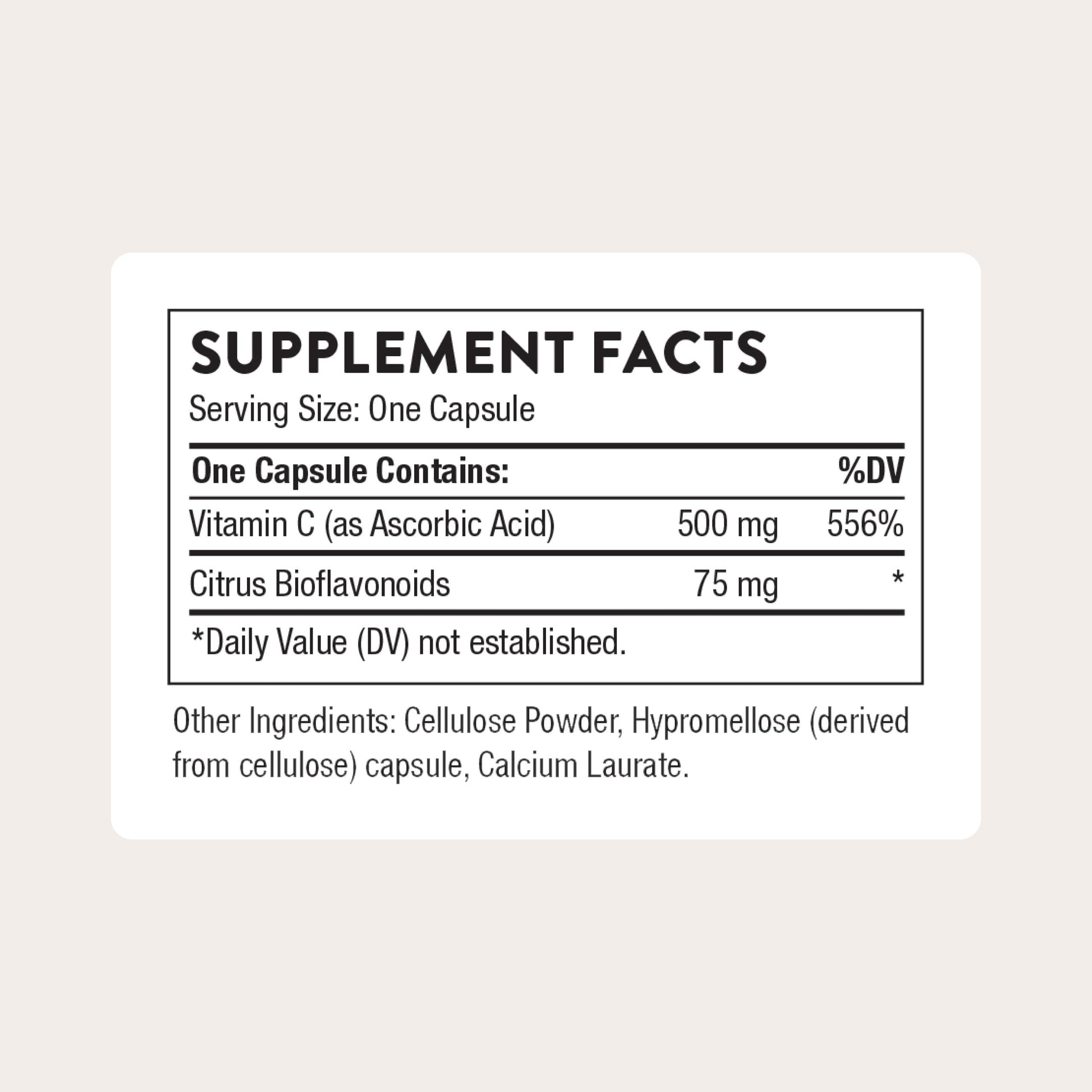 THORNE - Vitamin C 500 mg - Blend of Vitamin C and Citrus Bioflavonoids from Oranges - Supports Immune System, Cellular Energy Production & Collagen Production* - Third-Party Certified - 90 Servings THORNE buy supplements canada