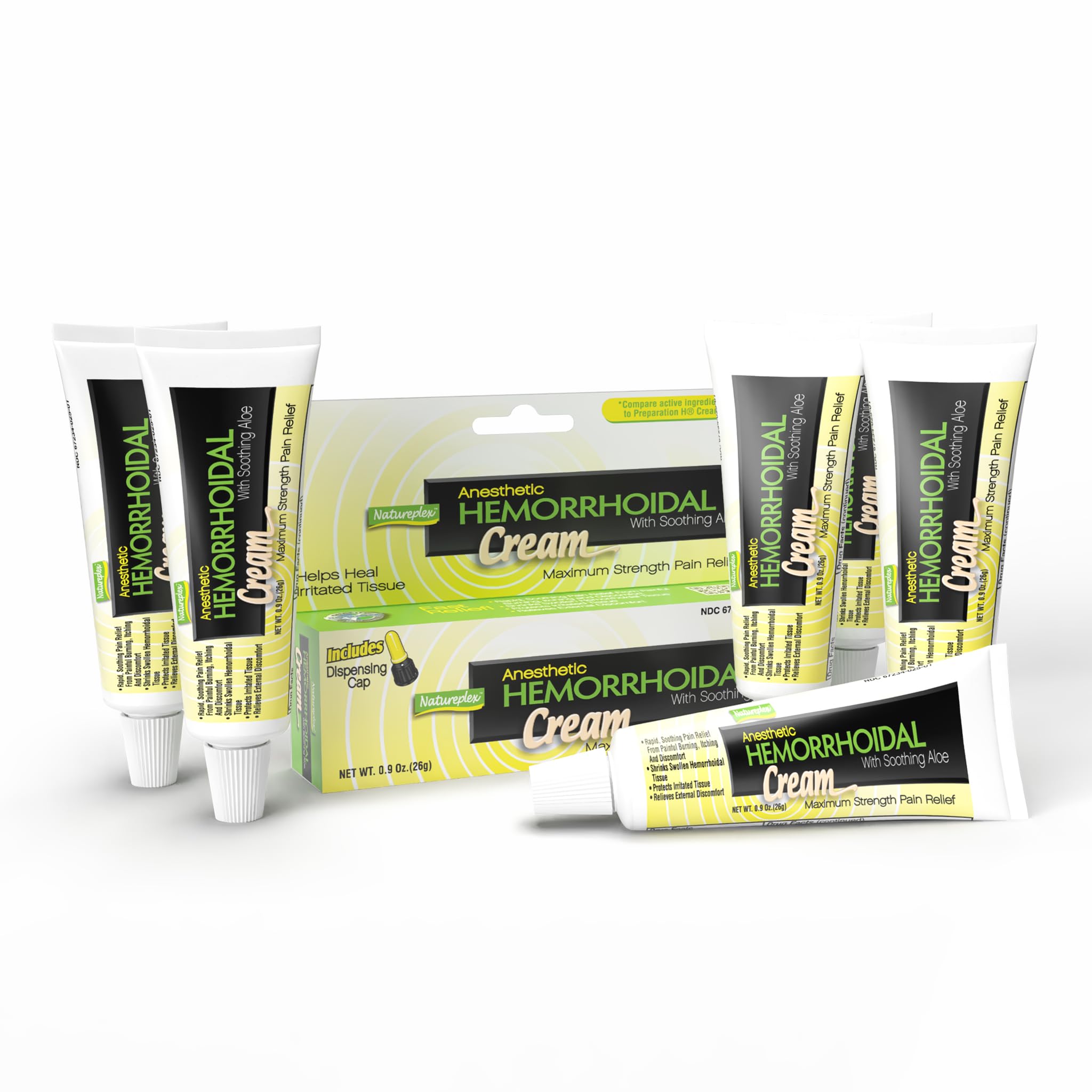 Natureplex Hemorrhoidal Cream for Itching, Burning and Discomfort Relief, 0.9 oz (Pack of 6) - Made in USA Natureplex buy supplements canada