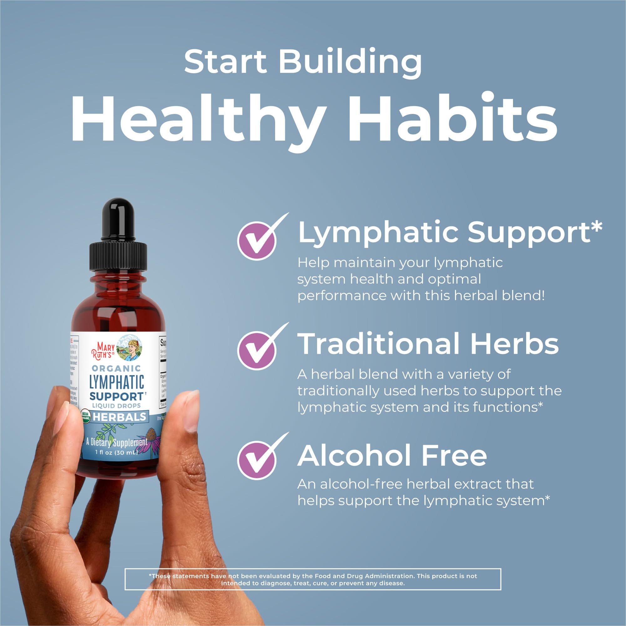 Lymphatic Support Drops by MaryRuth's | USDA Organic Lymphatic Cleanse Immune Support Supplement| Lymphatic Support with Echinacea & Elderberry | Blue Vervain | Vegan | Non-GMO | 30 Servings MARYRUTH'S buy supplements canada
