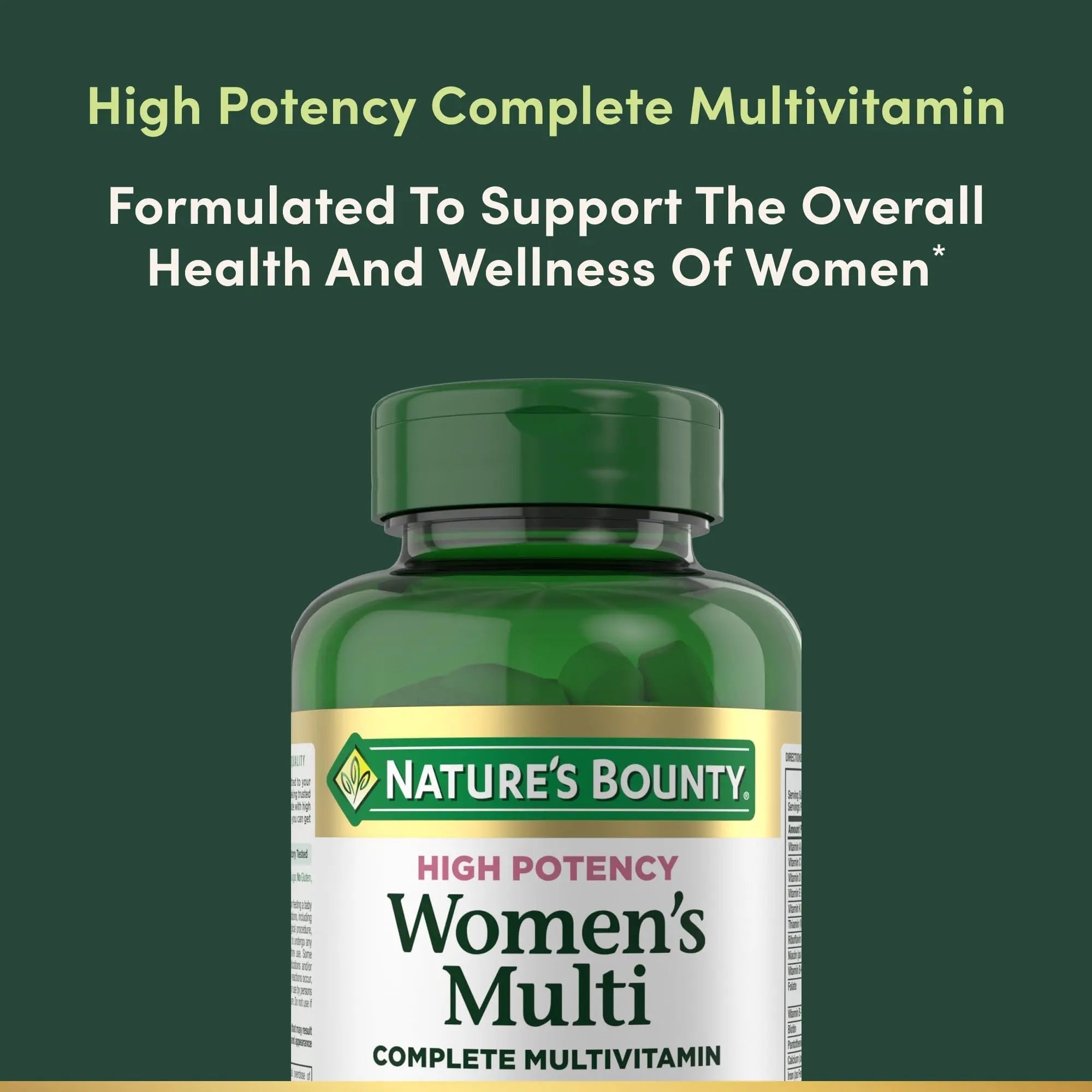 Nature's Bounty High Potency Women’s Complete Multivitamin, Daily Vitamin with Vitamin C, Supports Heart Health & Immune Function Nature's Bounty buy supplements canada