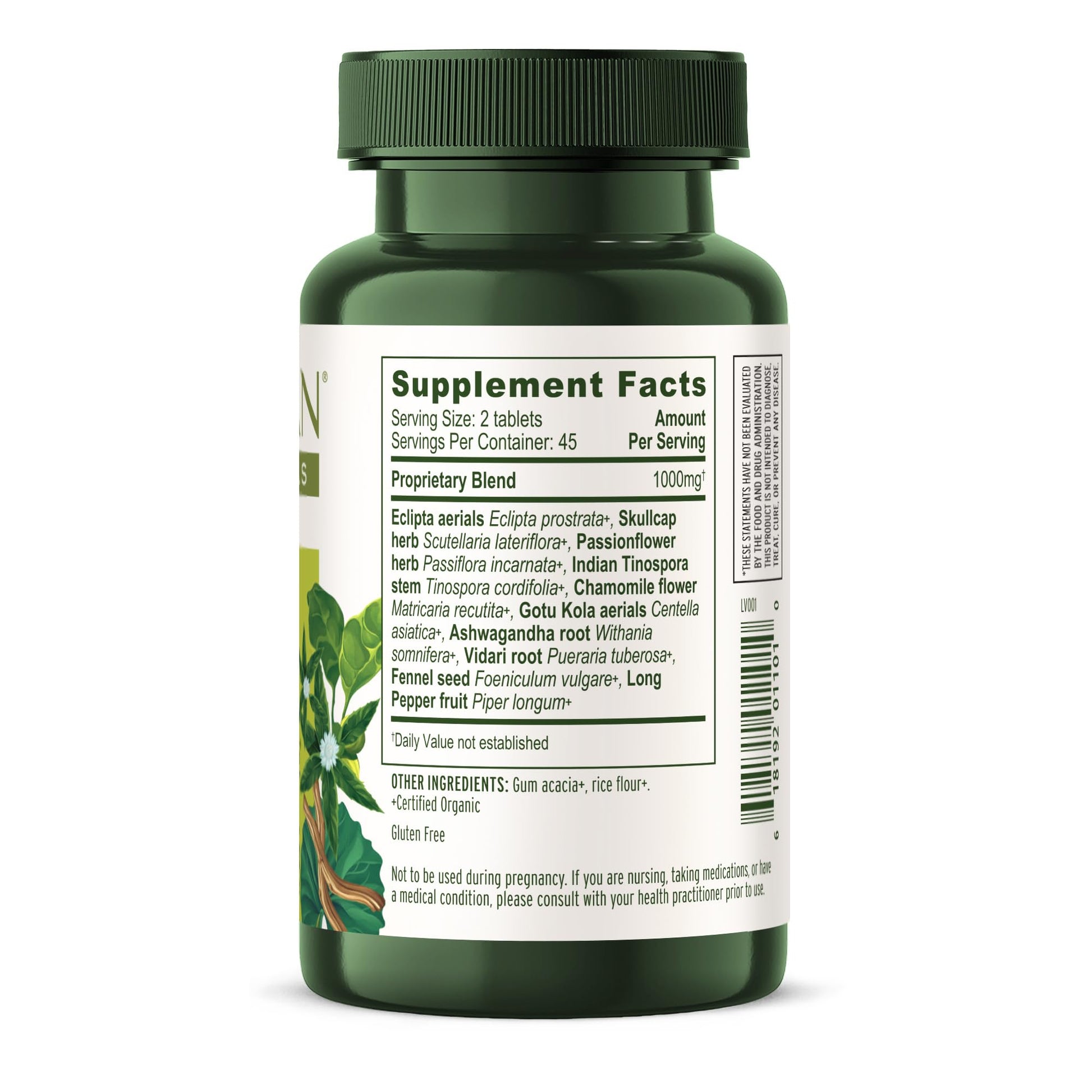 Banyan Botanicals Organic Tranquil Mind – Nervous System Support & Physical Relaxation Supplement – with Skullcap, Passionflower & Gotu Kola – Non-Drowsy Systemic Grounding – 90 Tablets – USDA Organic Banyan Botanicals buy supplements canada