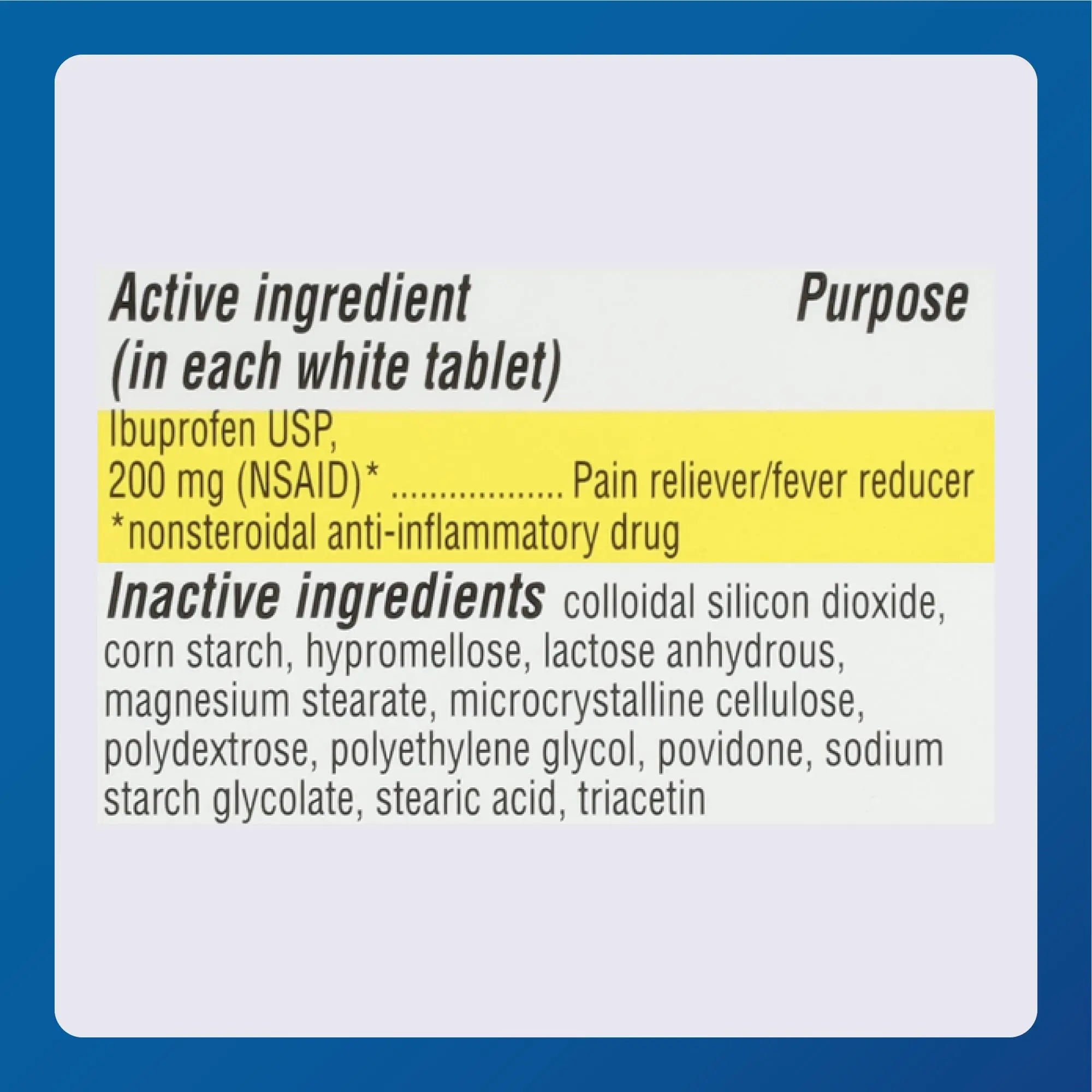 MAJOR Dye-Free Ibuprofen Tablets 200 mg - Helps Temporarily Reduce Fevers - Offers Pain Relief - 100 Tablets (1-Pack) MAJOR buy supplements canada