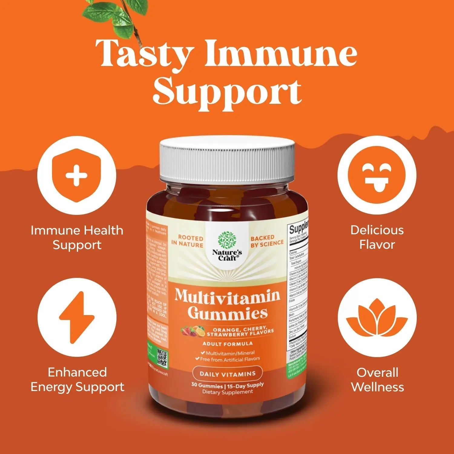 Bundle of Potent Daily Multivitamin Gummies - Wellness Blend of Vitamin D A C E B12 Zinc & Biotin for Energy & Immunity and Vitamin D3 Gummies Natures Craft buy supplements canada