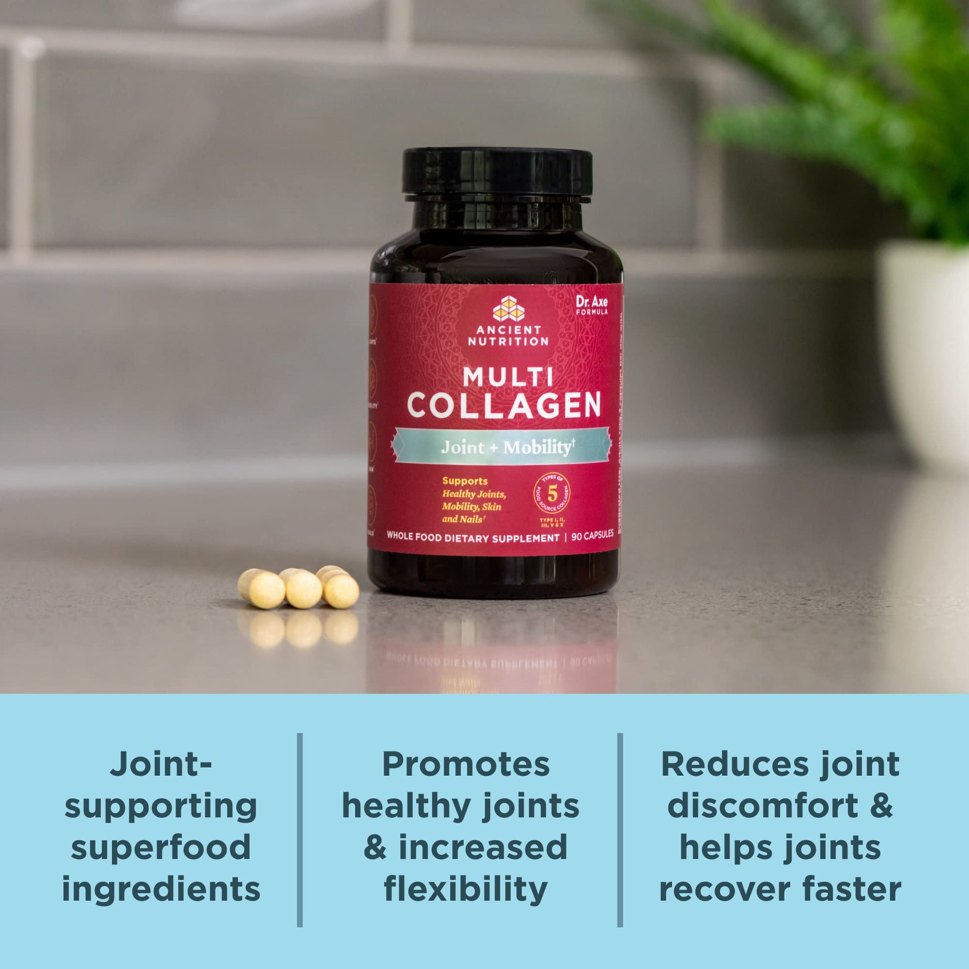Ancient Nutrition Collagen Pills for Joint Support, Multi Collagen Capsules 90 Ct, Joint + Mobility, Supports Joints, Skin & Nails, Exercise Recovery, Paleo and Keto Friendly, Gluten Free Ancient Nutrition buy supplements canada
