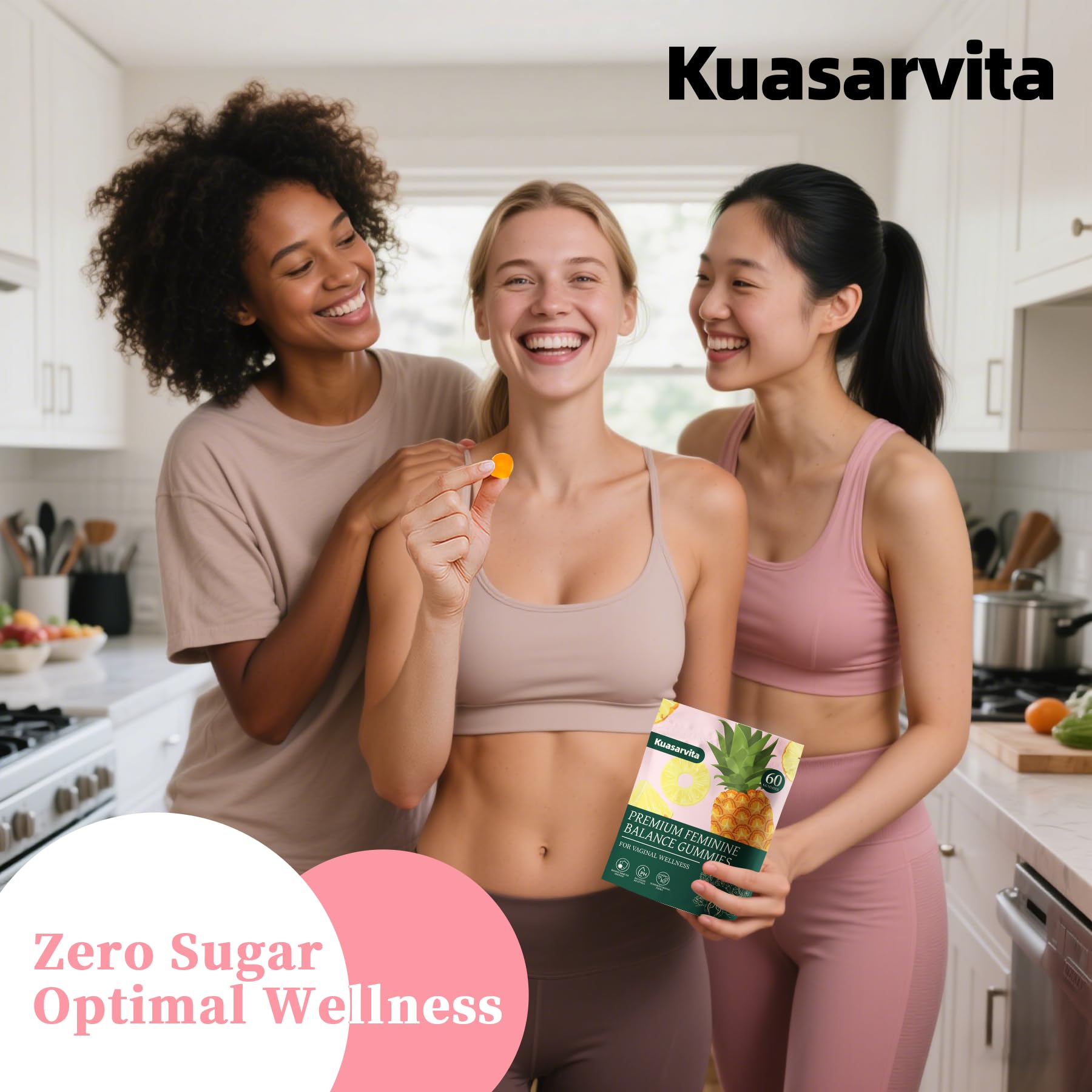 Kuasarvita Peeshlita Women’s Vaginal Probiotics Gummies – pH Balance Support + Feminine Wellness & Comfort, Pineapple Flavor, Natural Probiotic Blend – 60 Gummies Kuasarvita buy supplements canada