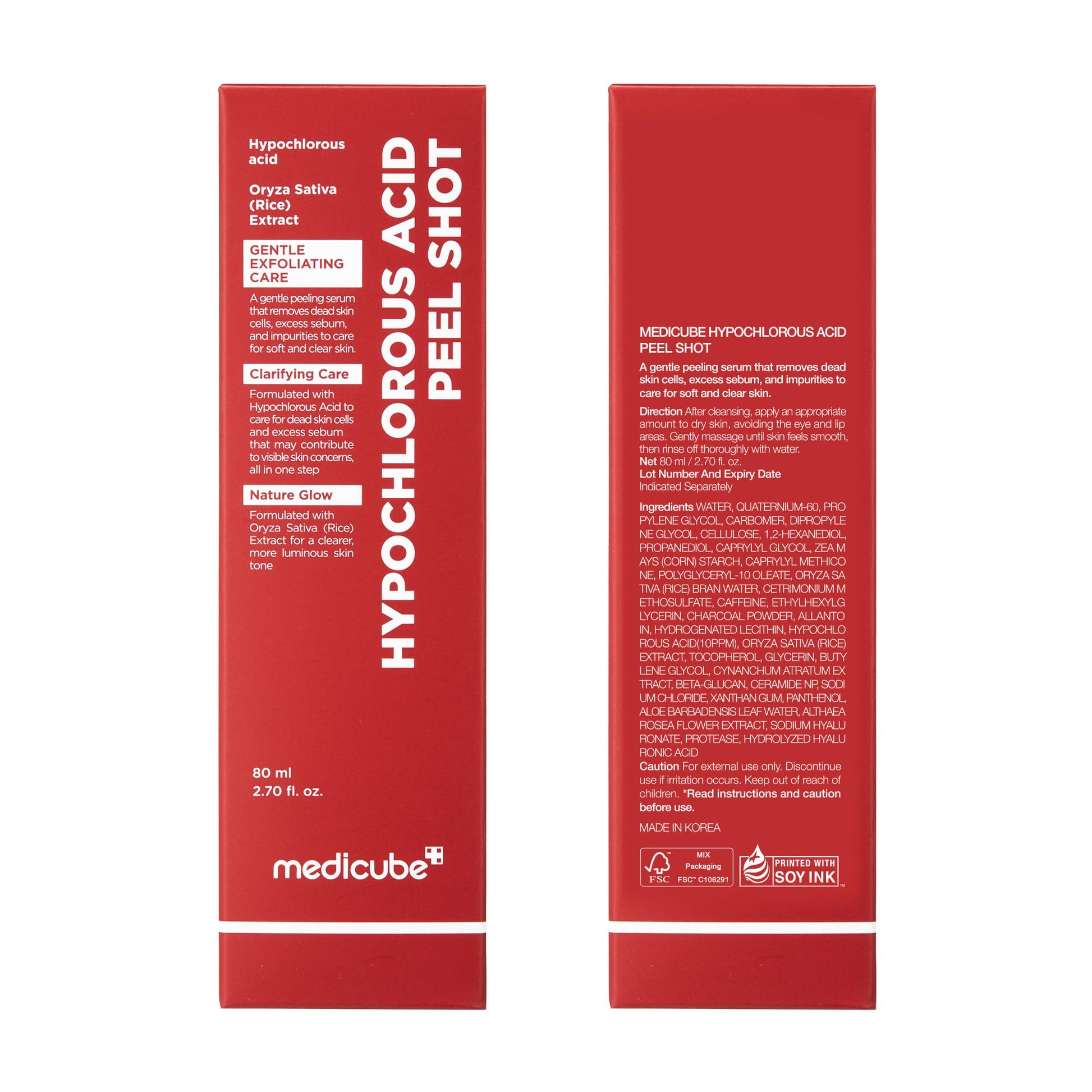medicube Peel Shot with Hypochlorous Acid | Gentle Exfoliating Serum for Dead Skin Cells & Pores, Blackheads & Excess Sebum Control medicube buy supplements canada