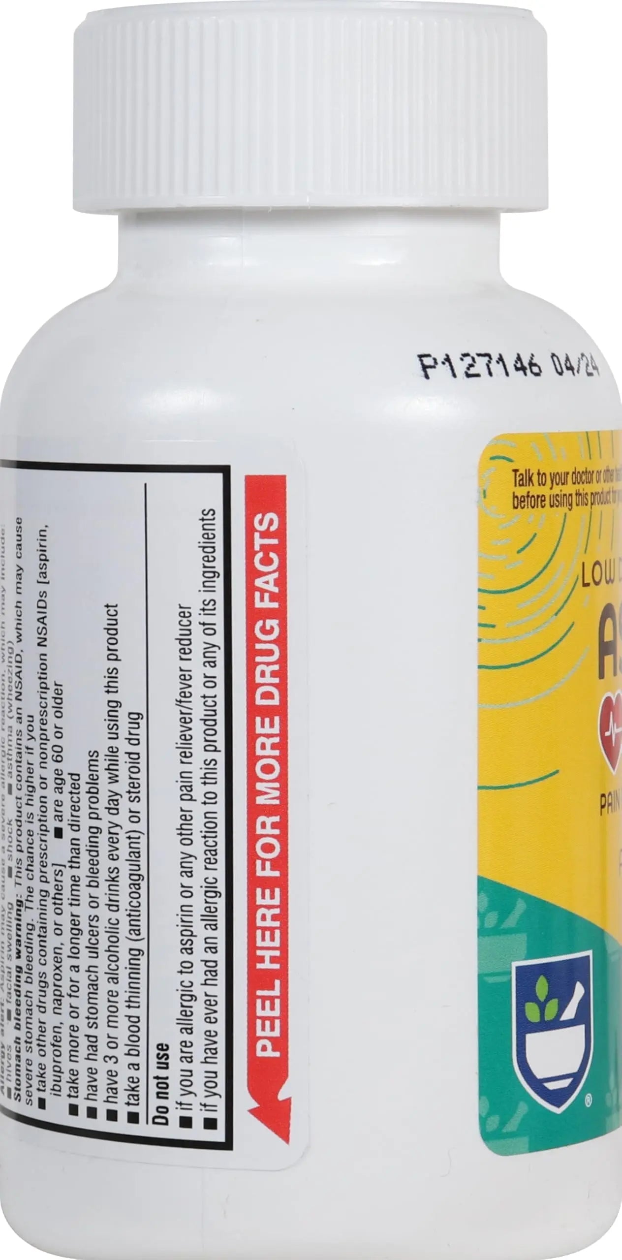 Rite Aid Aspirin Enteric Tablets - 81 mg Aspirin - 500 Count - Low-Dose for Headache Relief - Safety Coated - Aspirin Regimen - Migraine Medicine - Pain Relief Rite Aid buy supplements canada