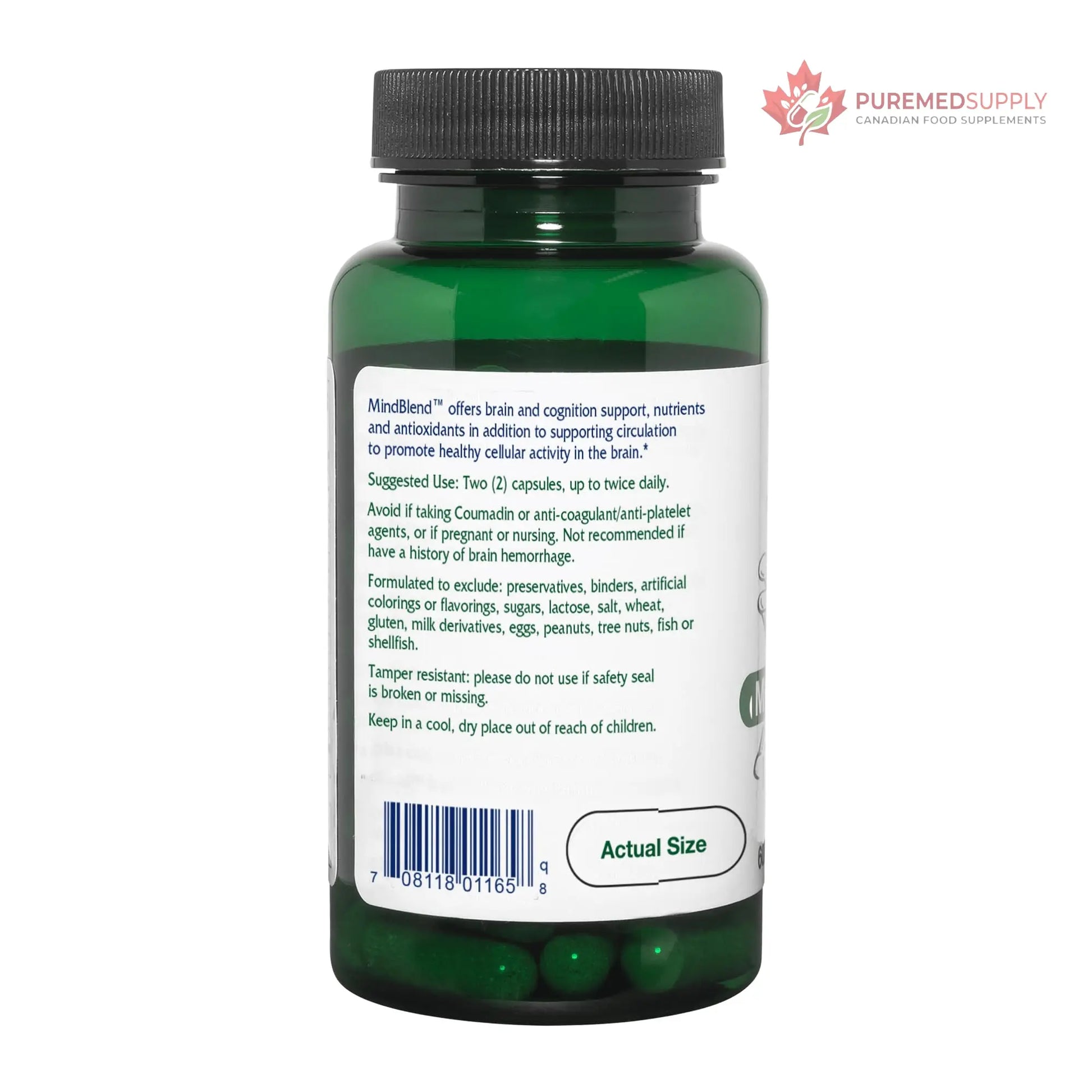 Vitanica MindBlend, Brain Support, Vegan, 60 Capsules Vitanica buy supplements canada