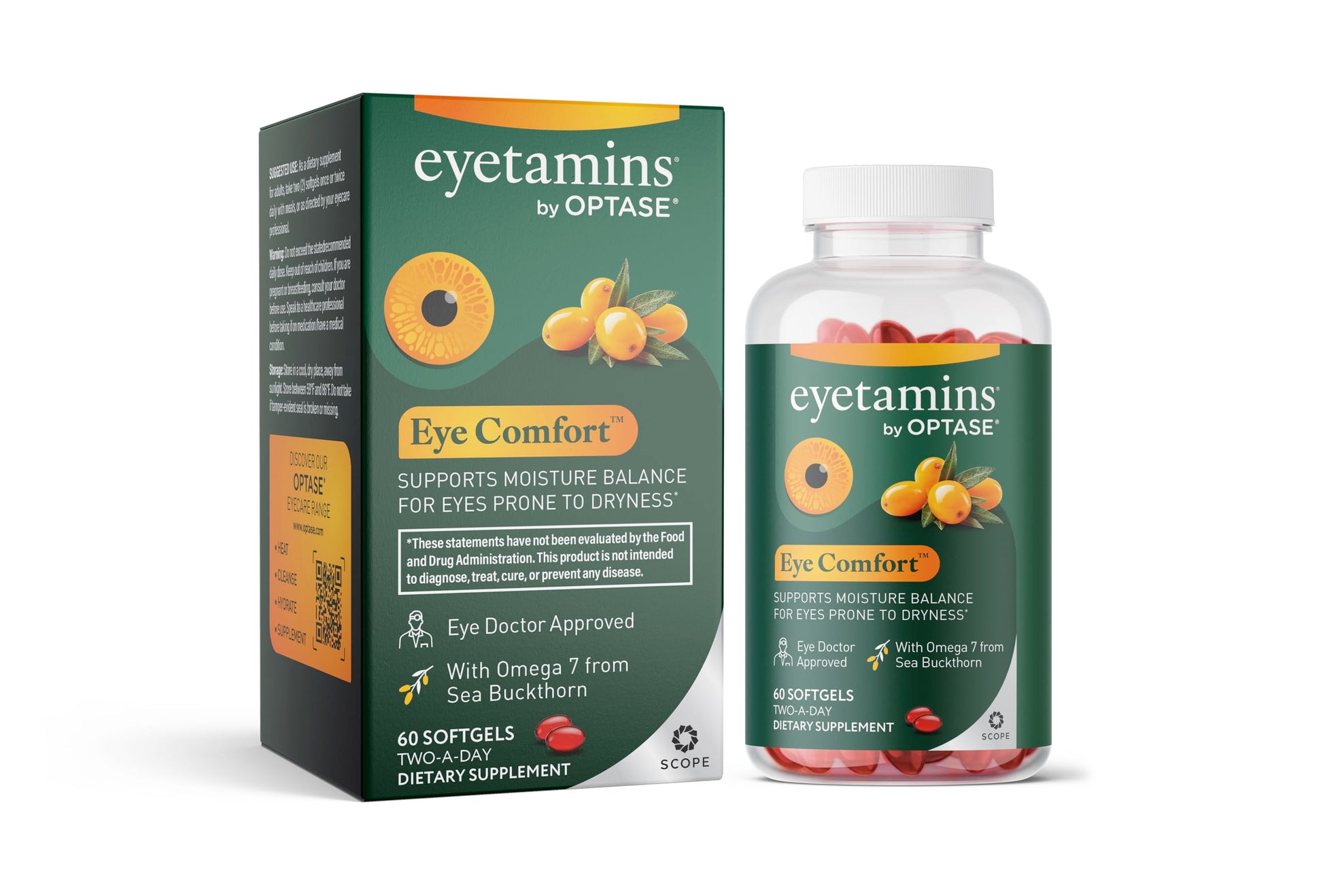eyetamins® by OPTASE® Eye Comfort™ - 60 Softgels - Eye Doctor Recommended - an Omega-Based Eye Supplement formulated to Support Moisture Balance and Eye Comfort from Within. Plant Based Soft gels. eyetamins buy supplements canada