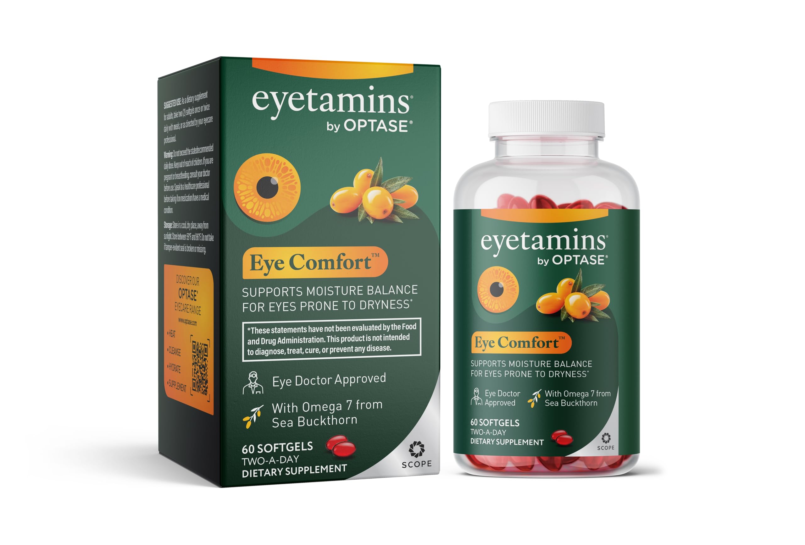 eyetamins® by OPTASE® Eye Comfort™ - 60 Softgels - Eye Doctor Recommended - an Omega-Based Eye Supplement formulated to Support Moisture Balance and Eye Comfort from Within. Plant Based Soft gels. eyetamins buy supplements canada