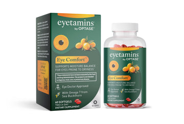 eyetamins® by OPTASE® Eye Comfort™ - 60 Softgels - Eye Doctor Recommended - an Omega-Based Eye Supplement formulated to Support Moisture Balance and Eye Comfort from Within. Plant Based Soft gels. eyetamins buy supplements canada