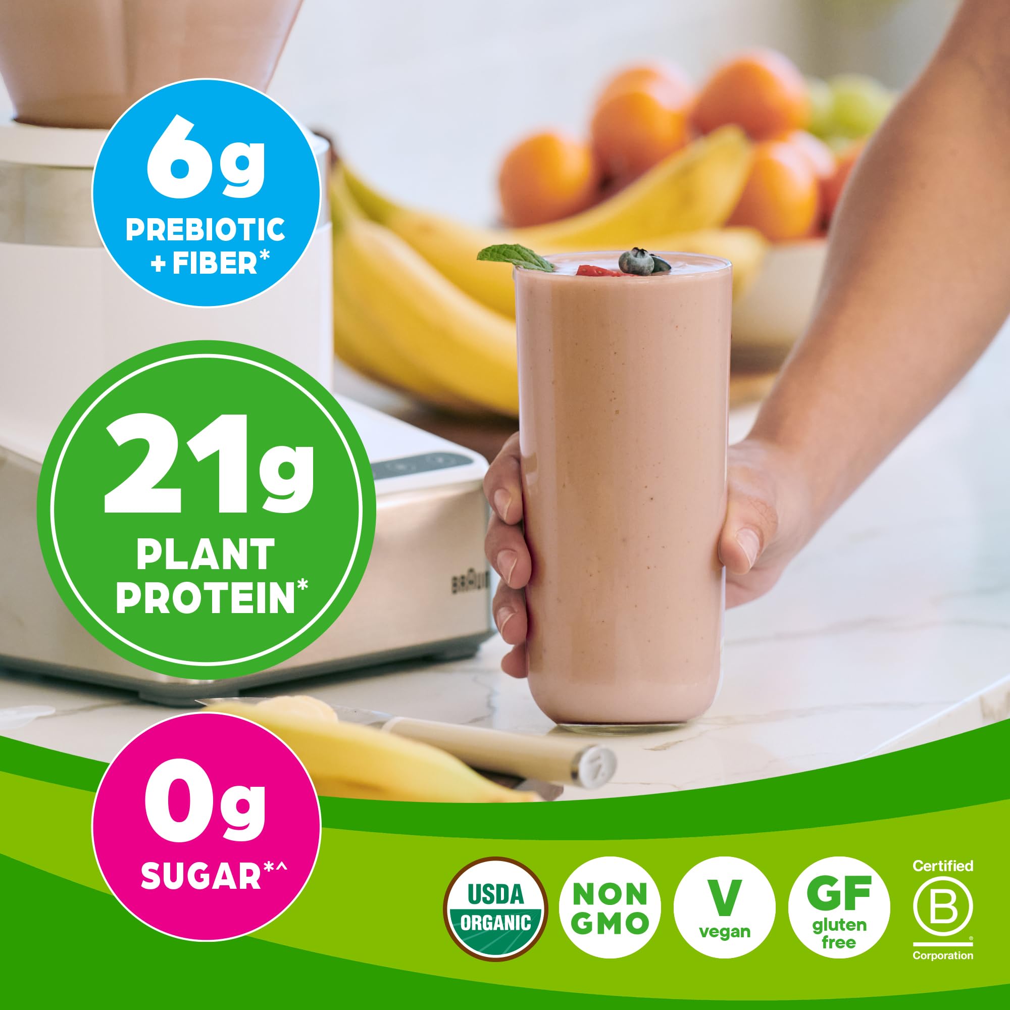 Orgain Organic Vegan Protein Powder, Creamy Chocolate Fudge - 21g Plant Based Protein Orgain buy supplements canada