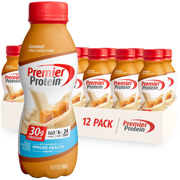 Premier Liquid Protein Shake, Caramel, 30g Protein, 1g Sugar, 24 Vitamins & Minerals Premier Protein buy supplements canada