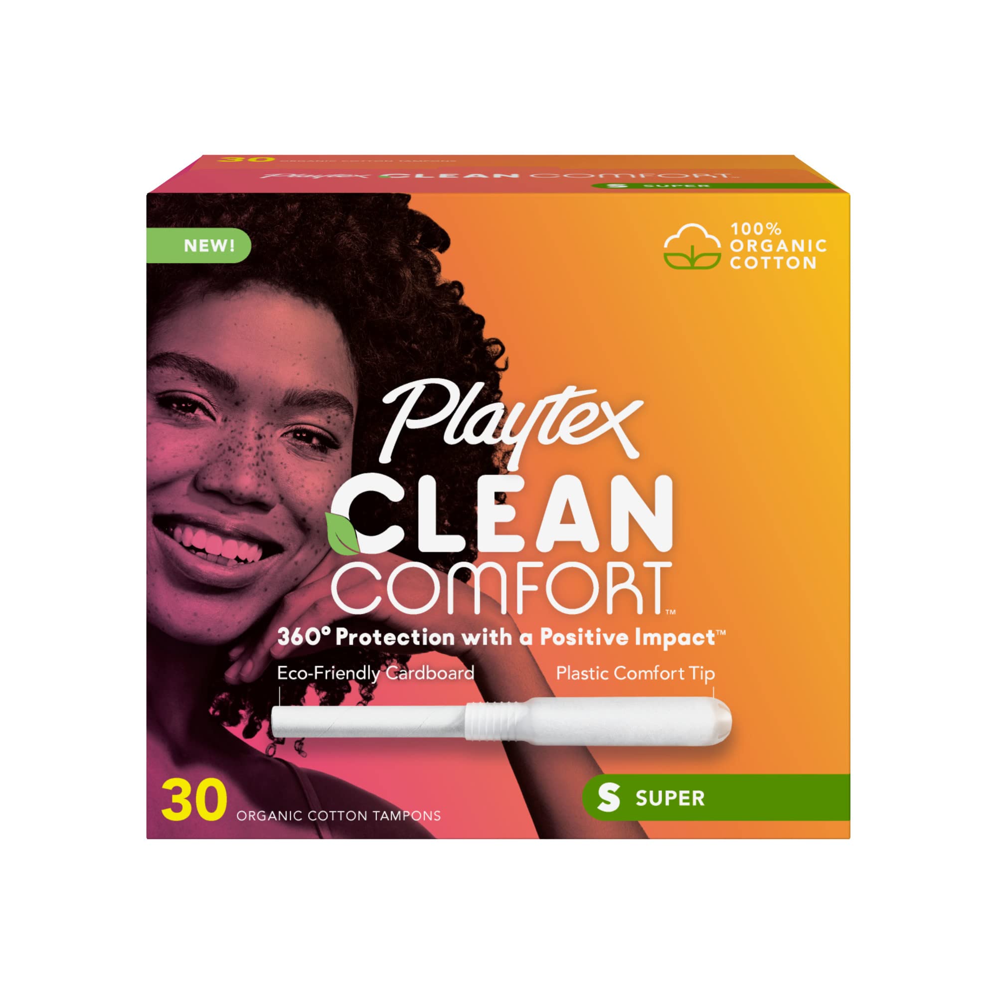 Playtex Clean Comfort Organic Cotton Tampons, Super Absorbency, Fragrance-Free, Organic Cotton PLAYTEX buy supplements canada