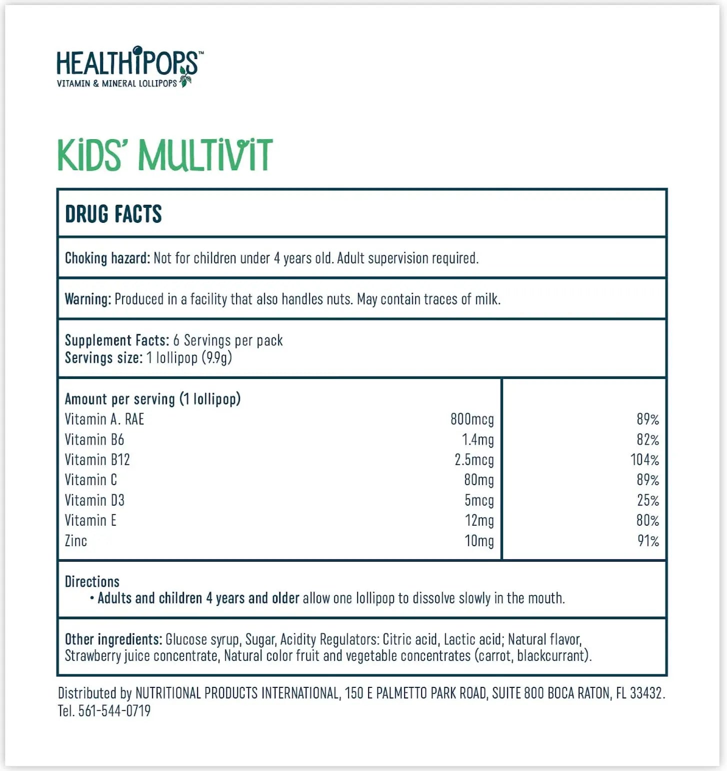 Healthipops Kids Multivitamin Lollipops (6-Pack) Healthipops Vitamin & Mineral Lollipops buy supplements canada