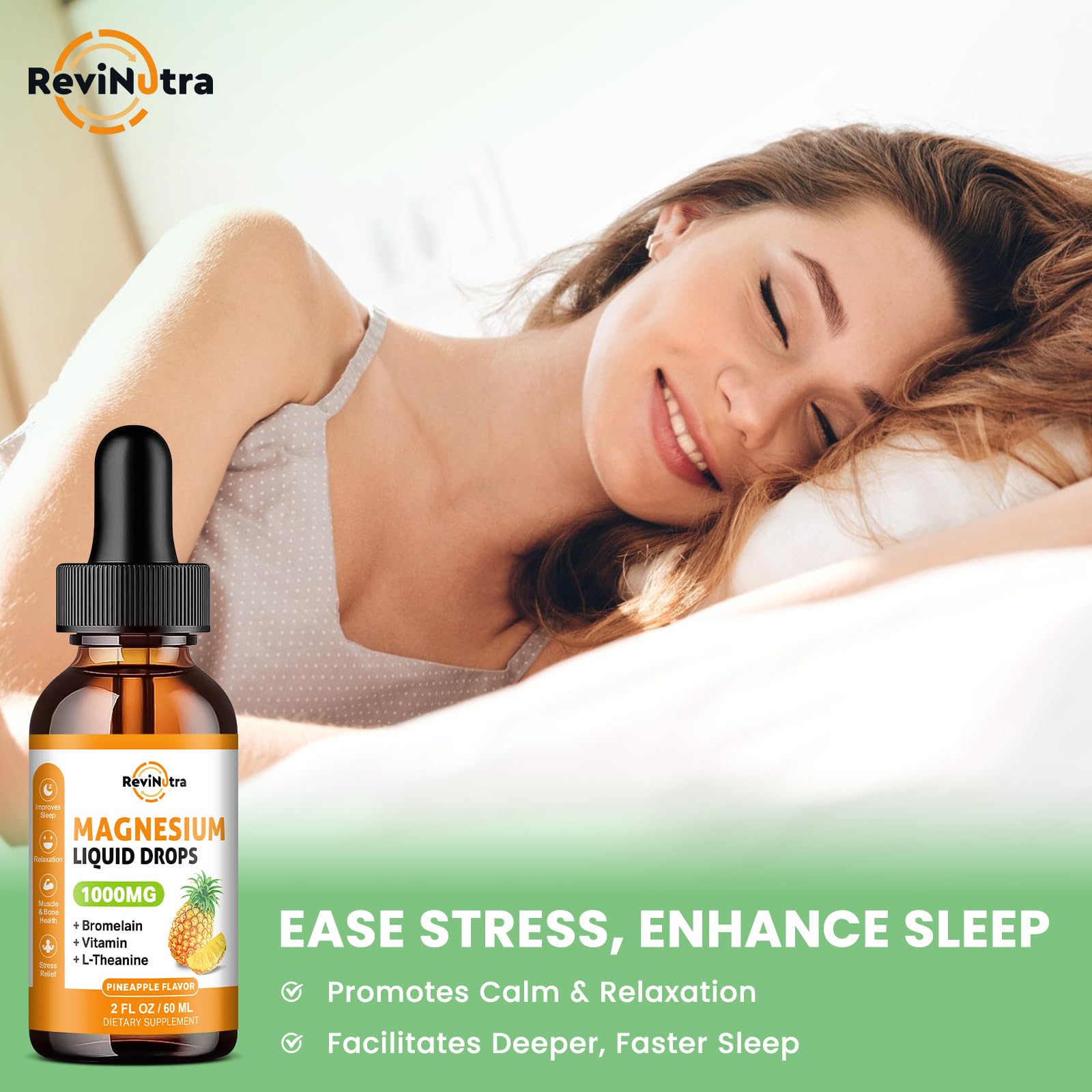 Magnesium Glycinate Liquid Drops, 1000mg of Liquid Magnesium Complex Supplement for Sleep, Nerve, Energy, Muscle, Bone, Calm & Digestion, High Absorption, 2 Fl Oz, Sugar-Free Pineapple Flavor ReviNutra buy supplements canada