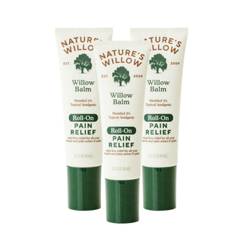 NEW Nature's Willow ROLL-ON Pain Relief | Fast-Acting, No-Mess Relief for Back, Neck, Knees & Joints | Willow Bark & Menthol | Clean, Fresh Scent | No Dyes or Artificial Fragrance | 3.1 fl oz | 3-Pack Nature's Willow buy supplements canada