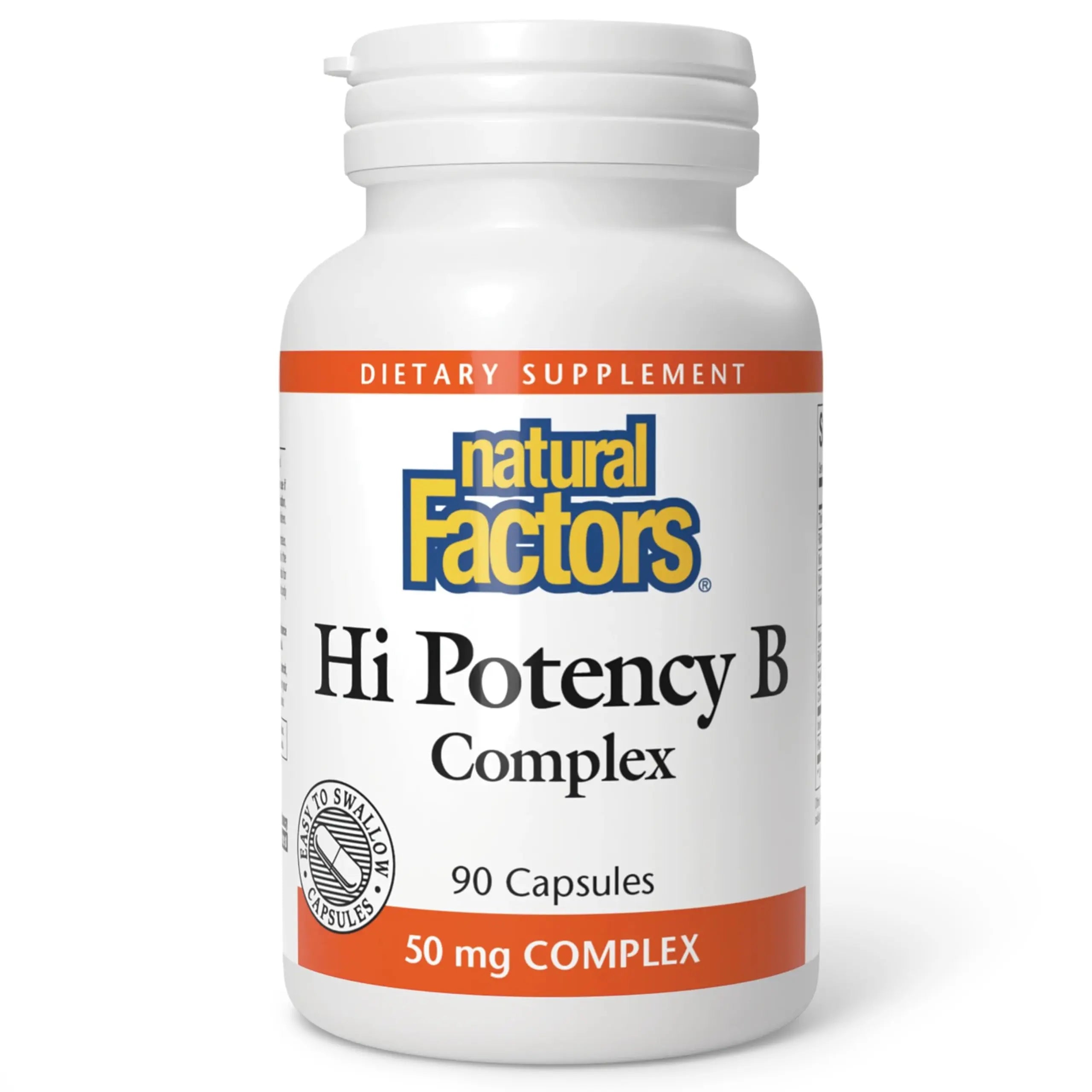 Natural Factors Hi Potency B Complex, 50 mg, 90 Capsules Natural Factors buy supplements canada